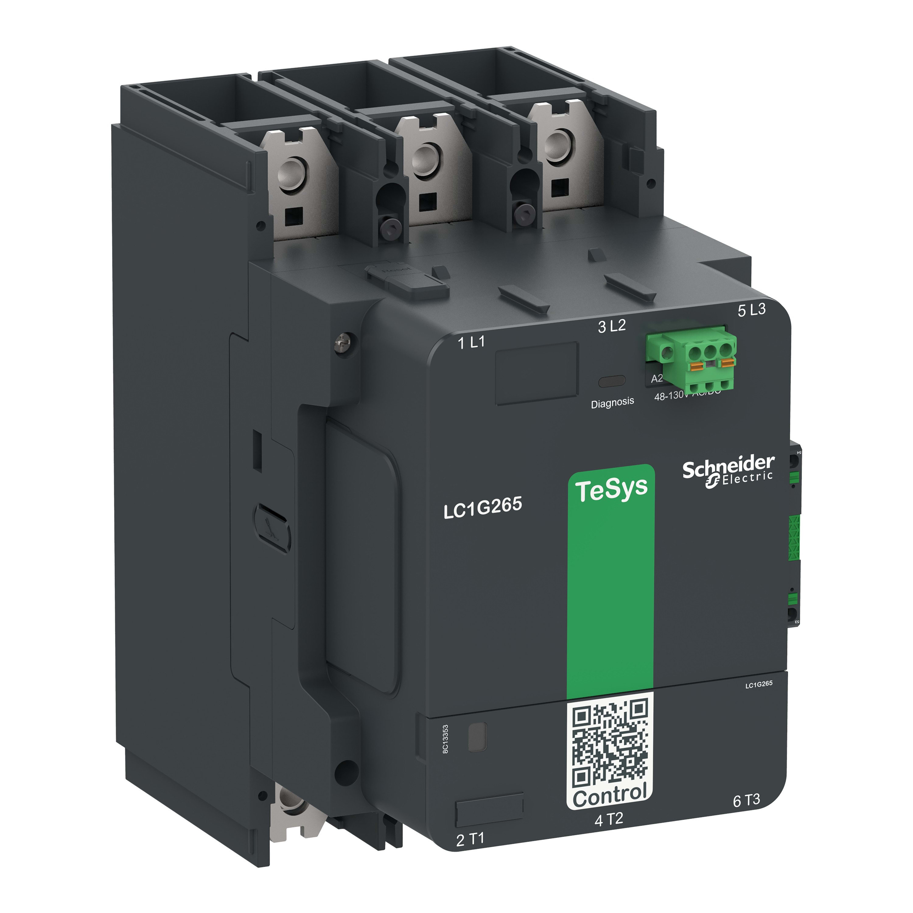 Schneider Electric - Contacteur TeSys LC1G 400A 440V 3P AC3 Standard 100-250V AC-DC bobine