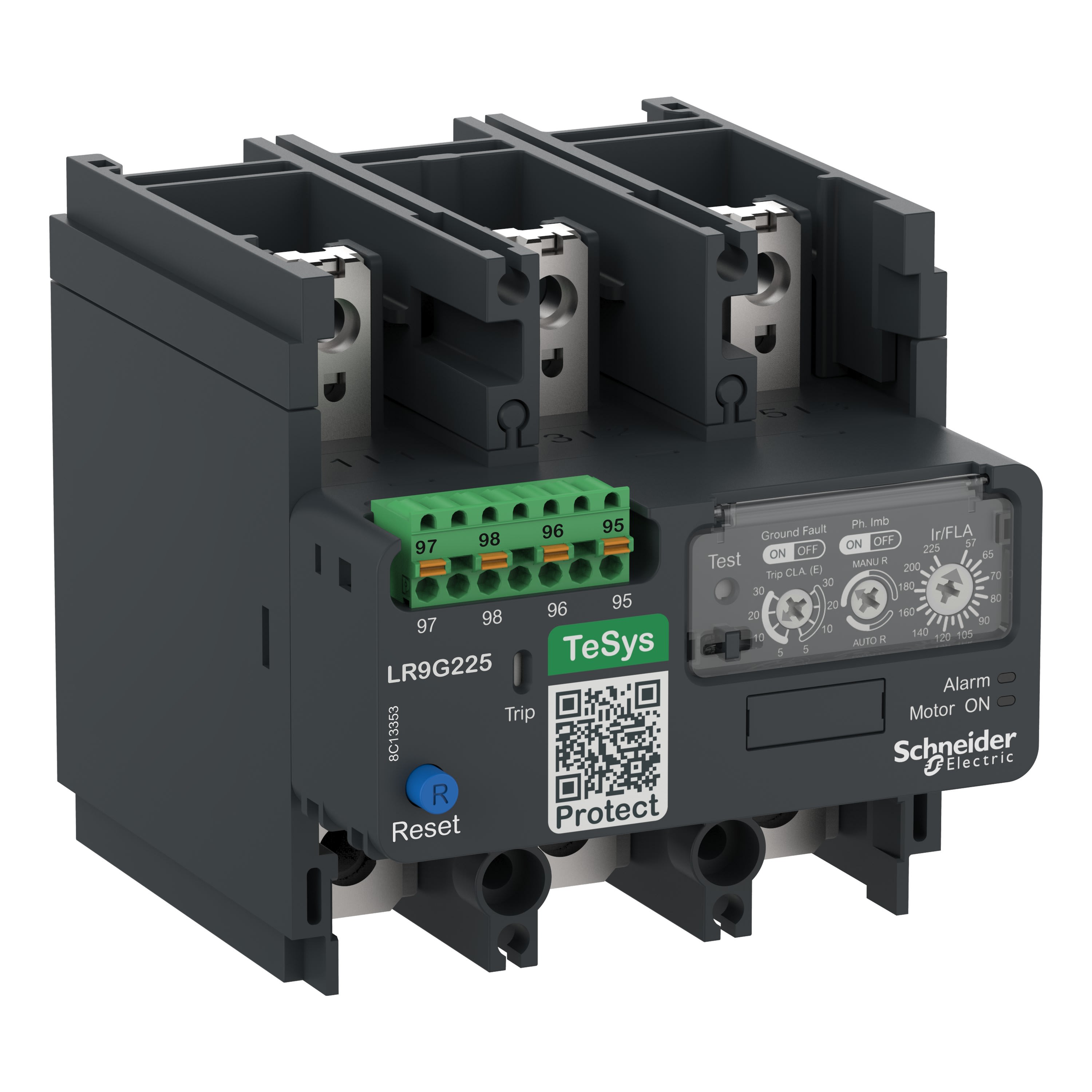 Schneider Electric - Relais de surcharge thermique TeSys LR9G 225A Raccordement par ressort