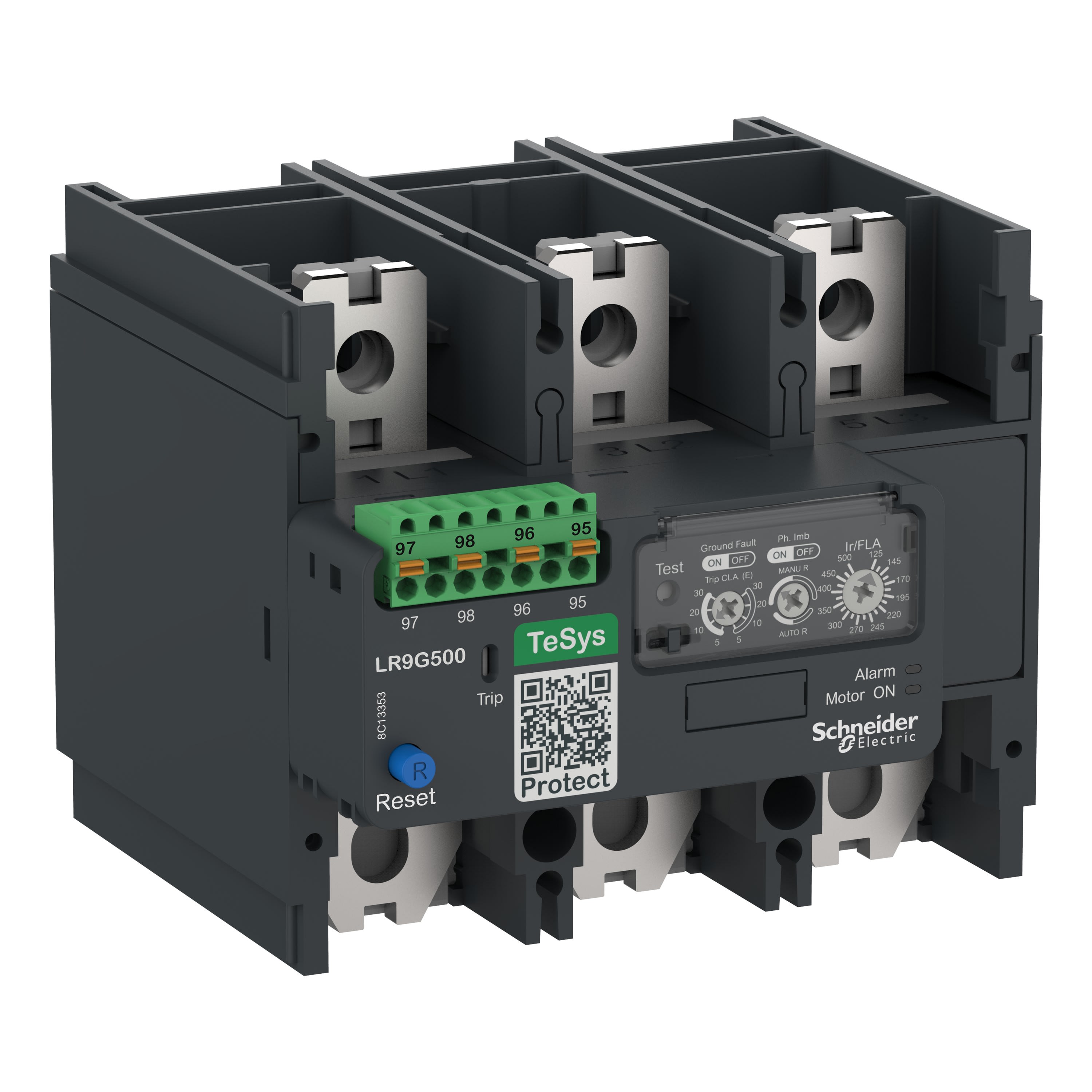 Schneider Electric - Relais de surcharge thermique TeSys LR9G 500A Connexion par ressort