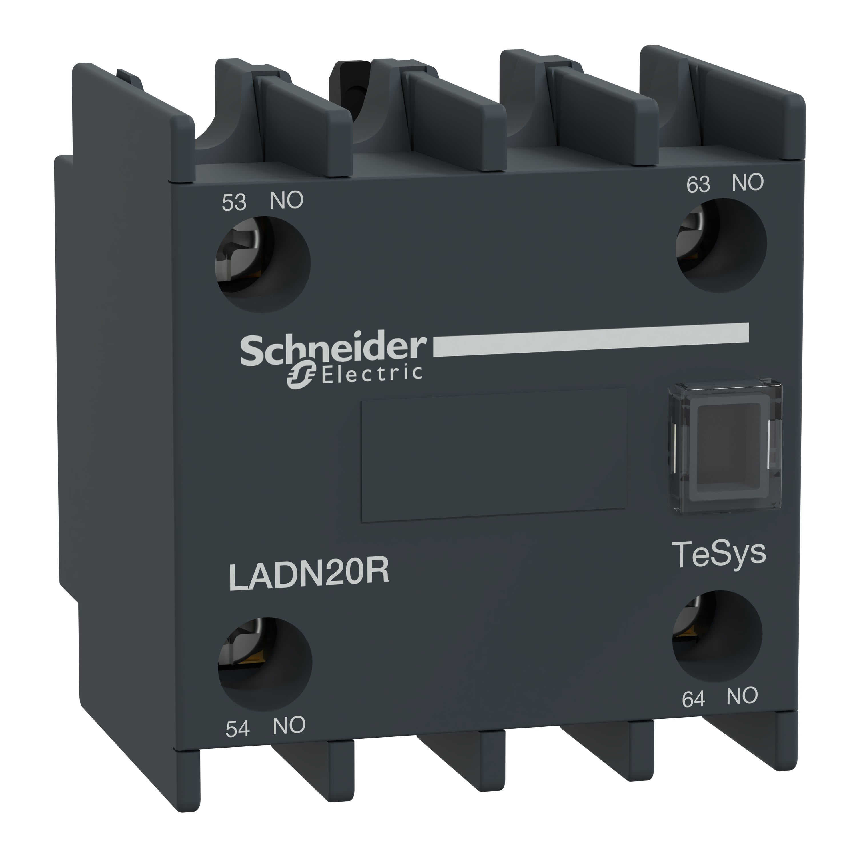 Schneider Electric - TeSys D - bloc contacts aux frontaux - 2F - bornes vis-étriers - 17V/1mA