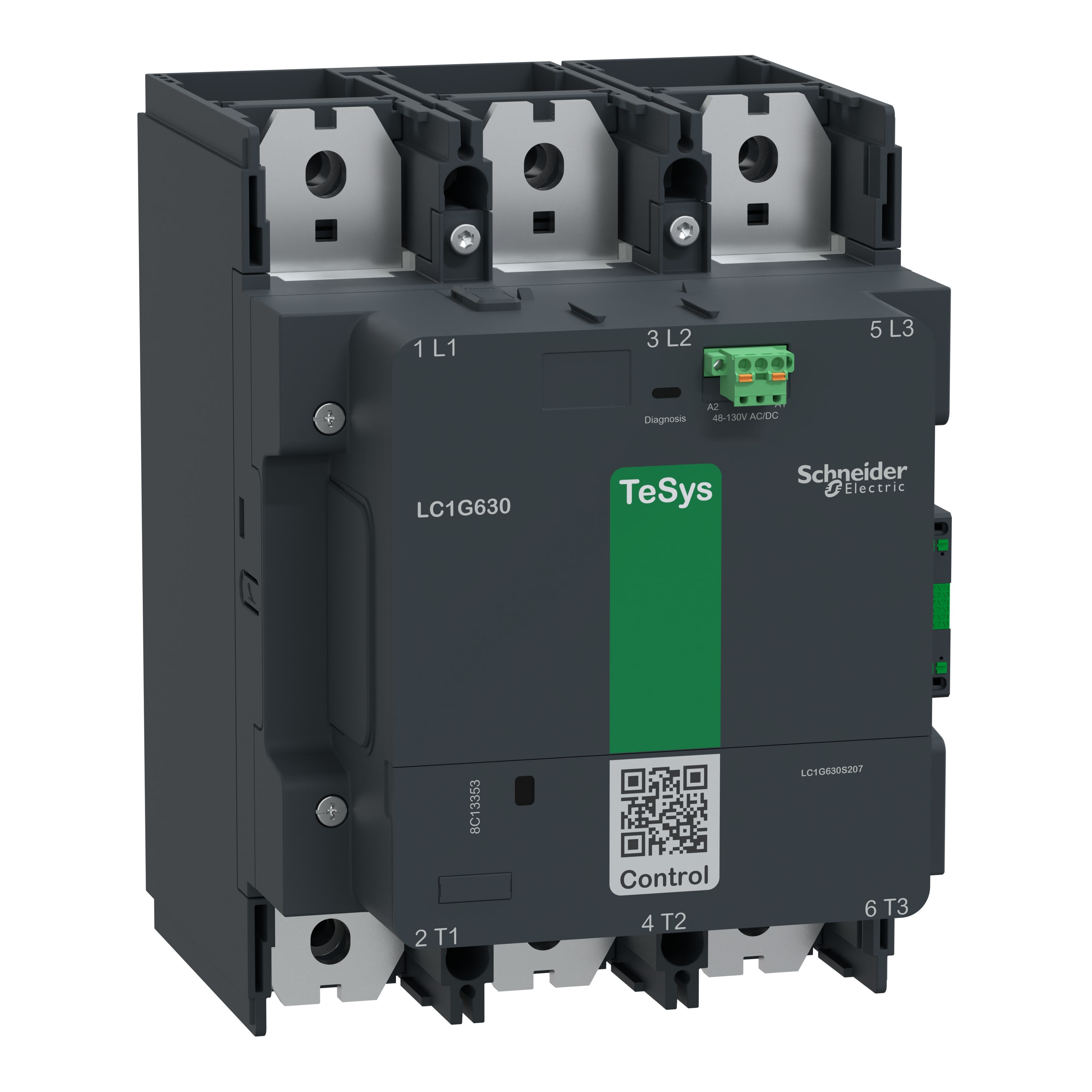 Schneider Electric - Contacteur TeSys LC1G 630A 440V 3P AC3 Standard 48-130V AC-DC ferroviaire