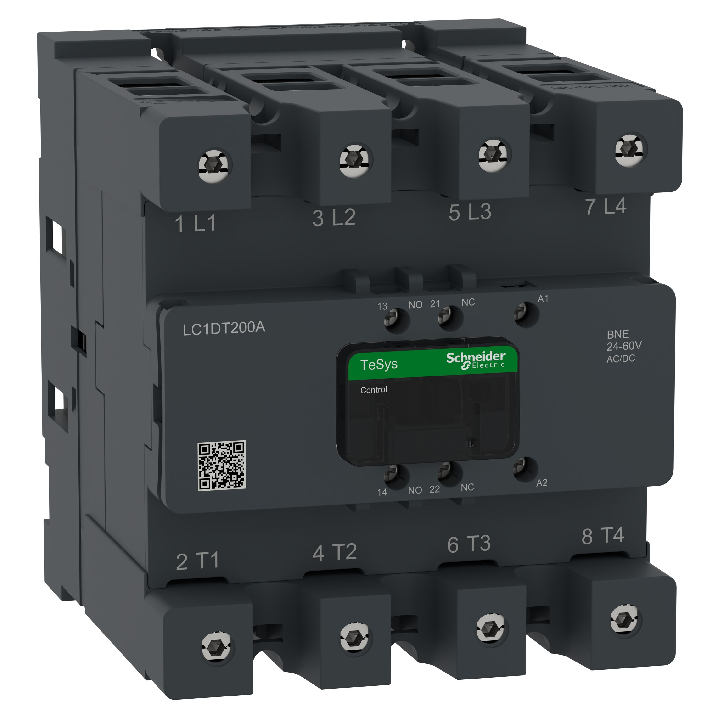 Schneider Electric - TeSys Deca Advanced - CTR Deca 200A 4P 24-60V ACDC EvLk