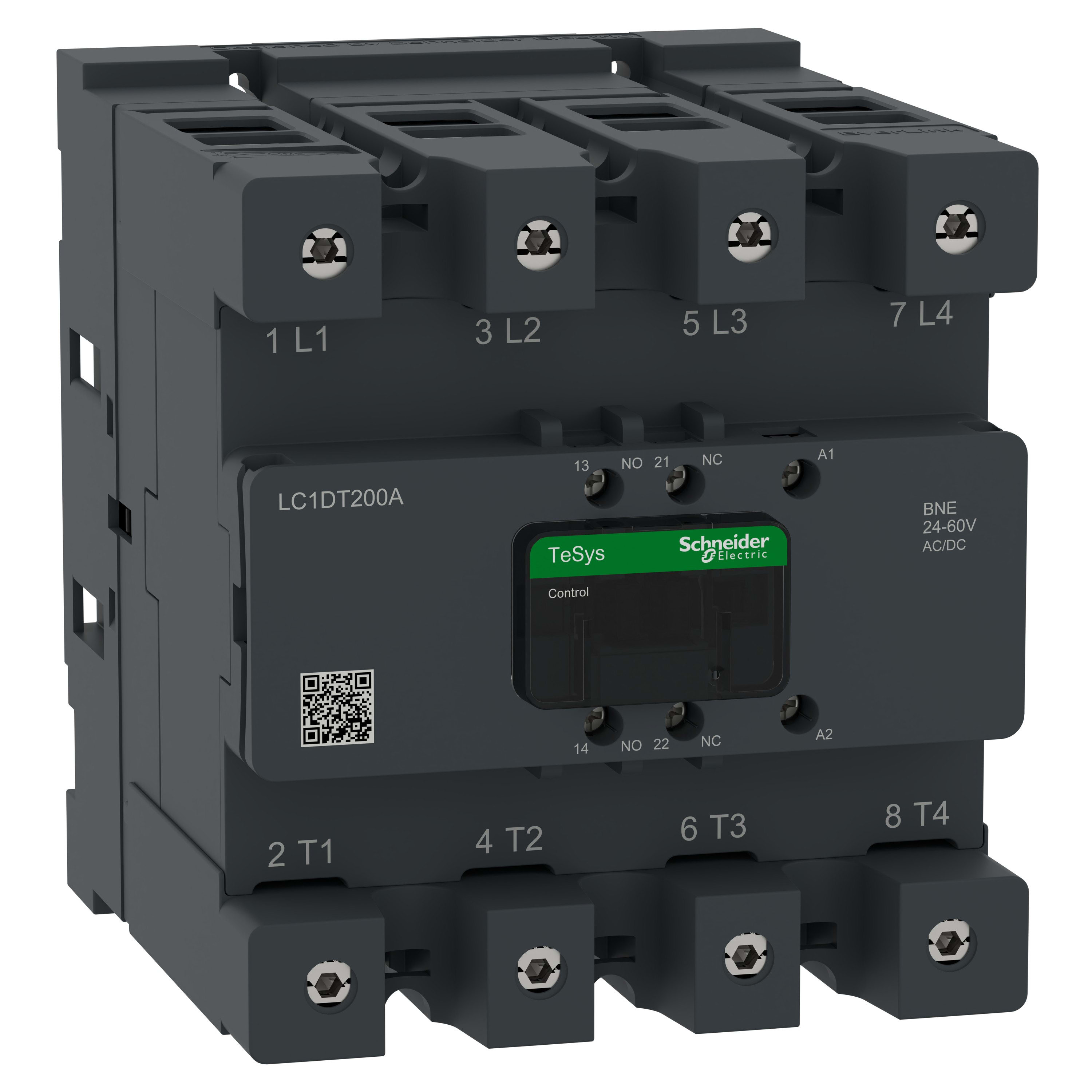 Schneider Electric - TeSys Deca Advanced - CTR Deca 200A 4P 24-60V ACDC EvLk