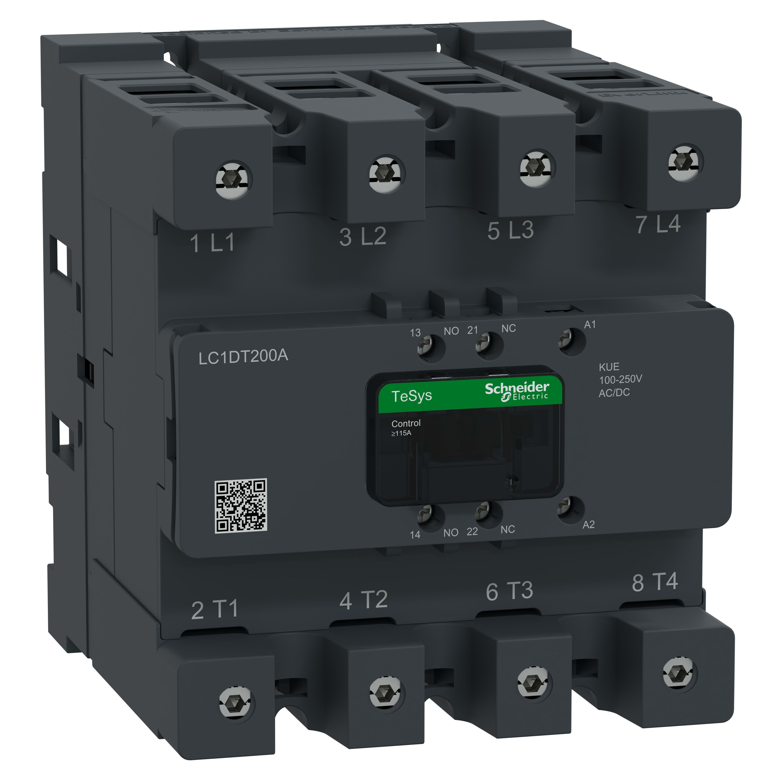Schneider Electric - TeSys Deca Advanced - CTR Deca 200A 4P 100-250V ACDC EvLk