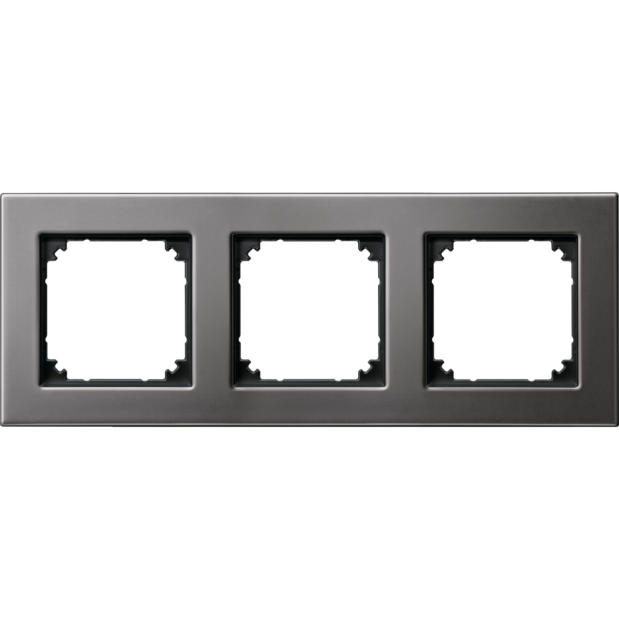 Schneider Electric - System M - M Elegance - Plaque de finition - 3 postes - graphite