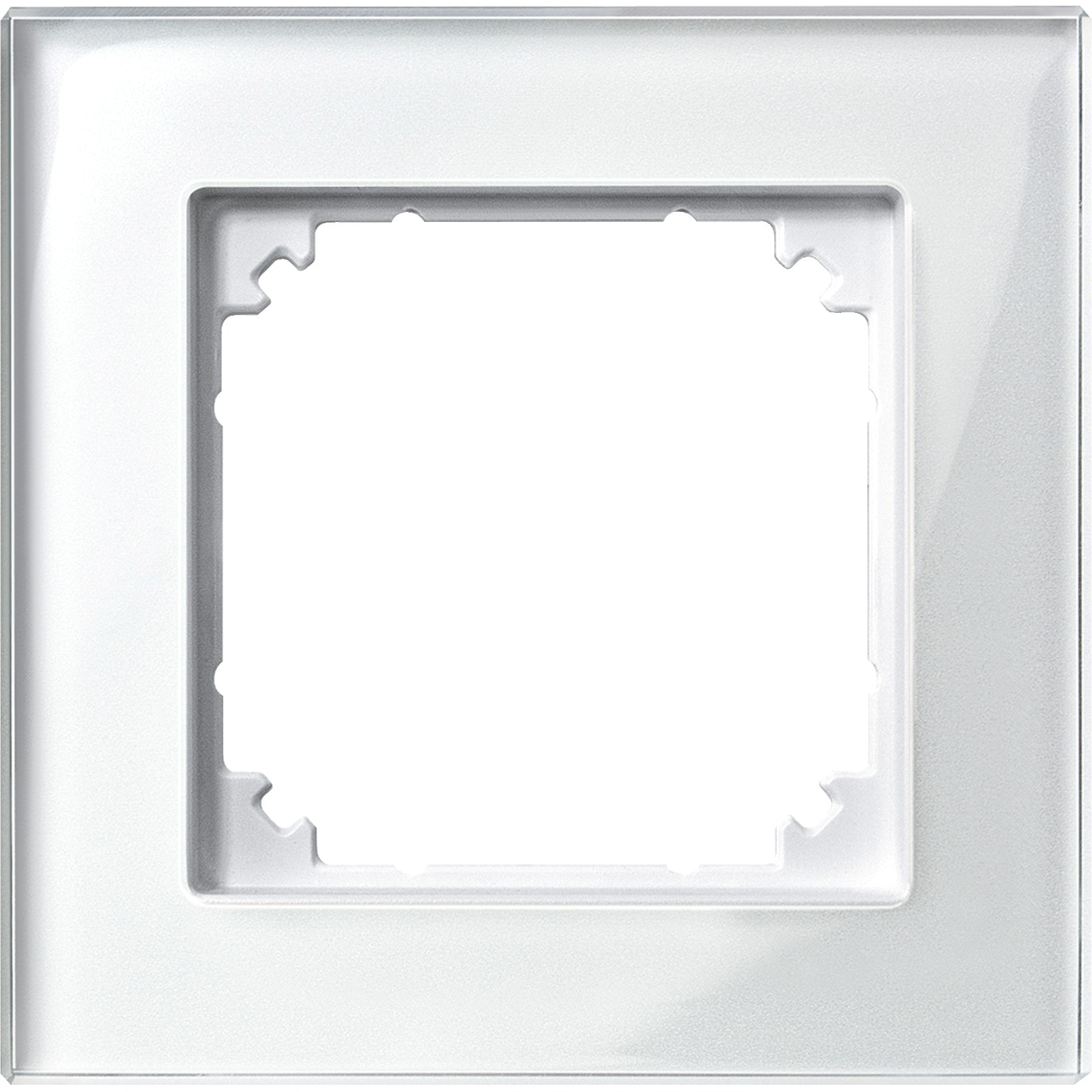 Schneider Electric - System M - M Elegance - Plaque de finition - 1 poste - verre blanc