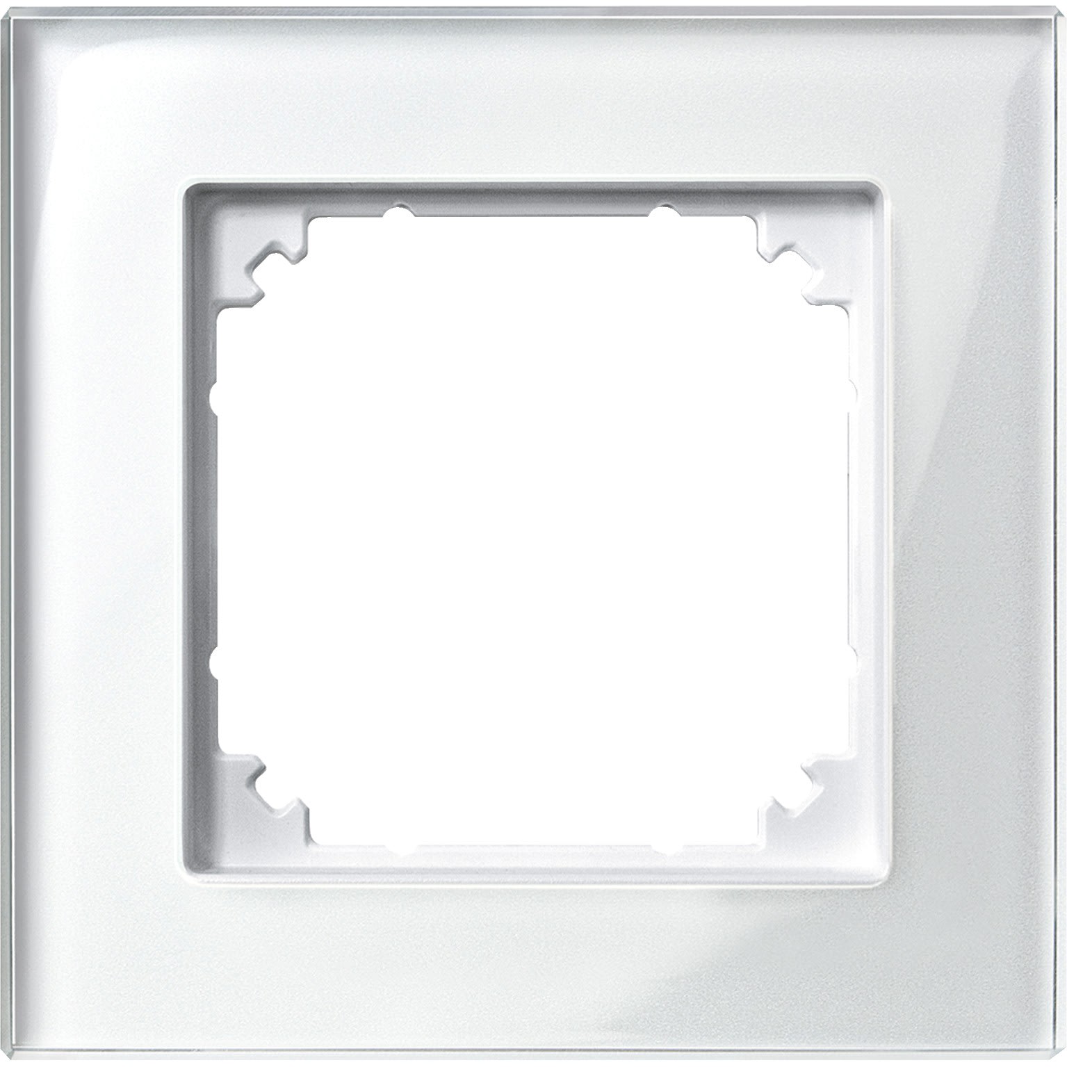 Schneider Electric - System M - M Elegance - Plaque de finition - 1 poste - verre blanc