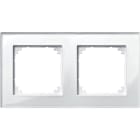 Schneider Electric - System M - M Elegance - Plaque de finition - 2 postes - verre blanc