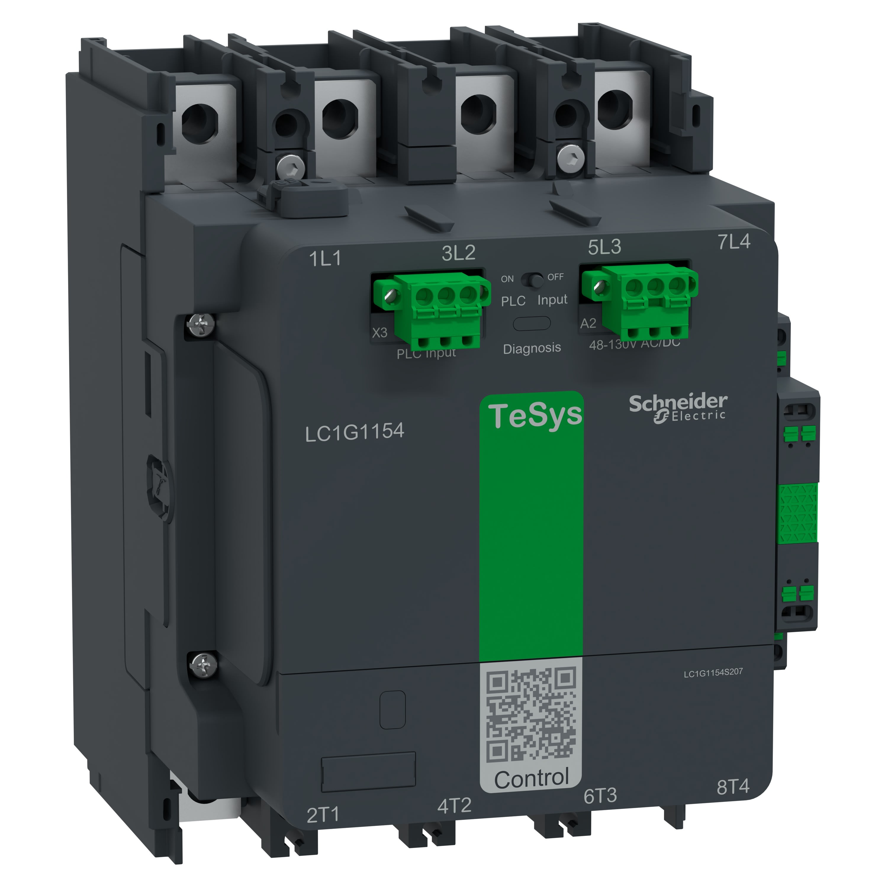 Schneider Electric - TeSys Giga, 4P(4NO), 115A, bobine AC/DC 48V?130V, application SNCF, Avanced