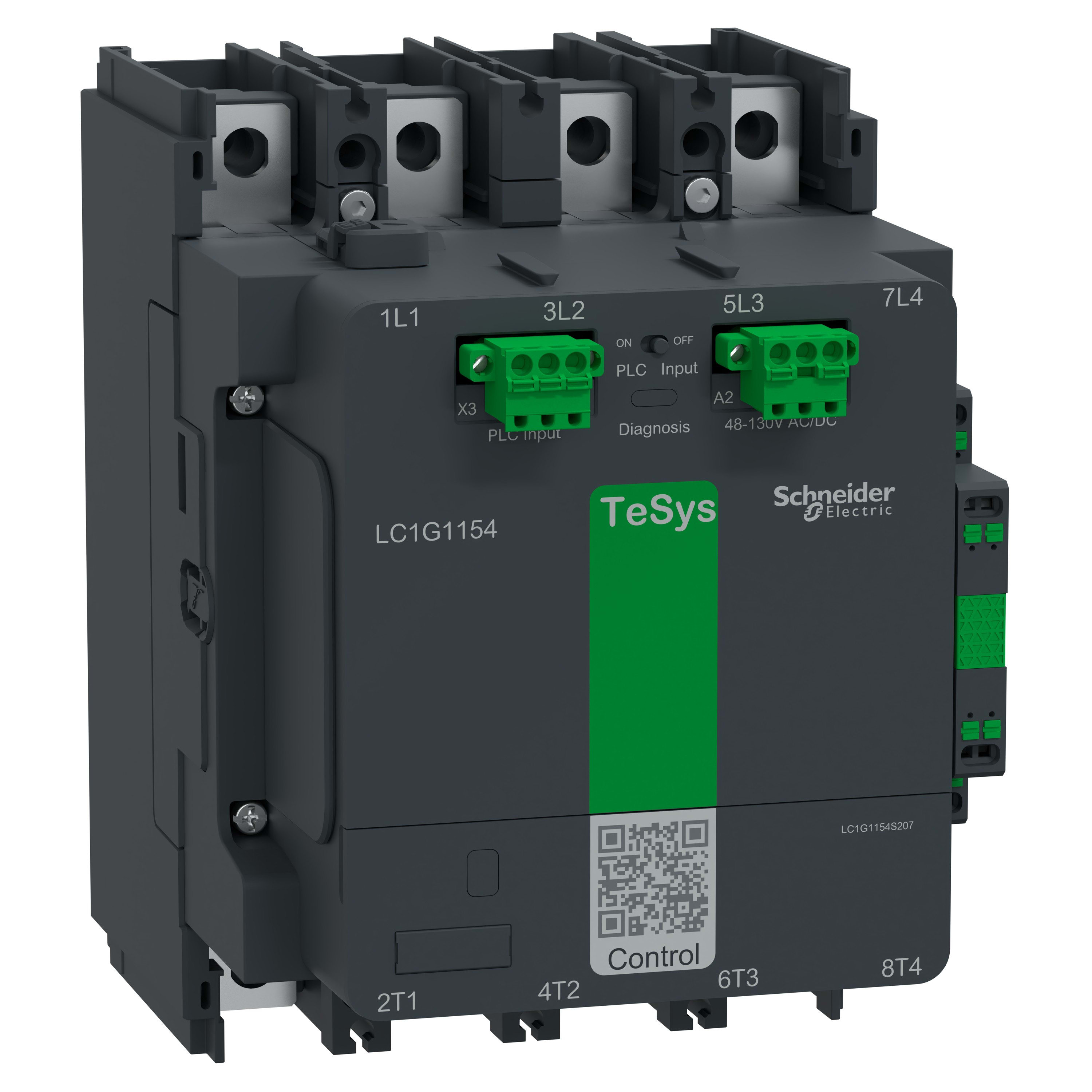 Schneider Electric - TeSys Giga, 4P(4NO), 115A, bobine AC/DC 48V?130V, application SNCF, Avanced