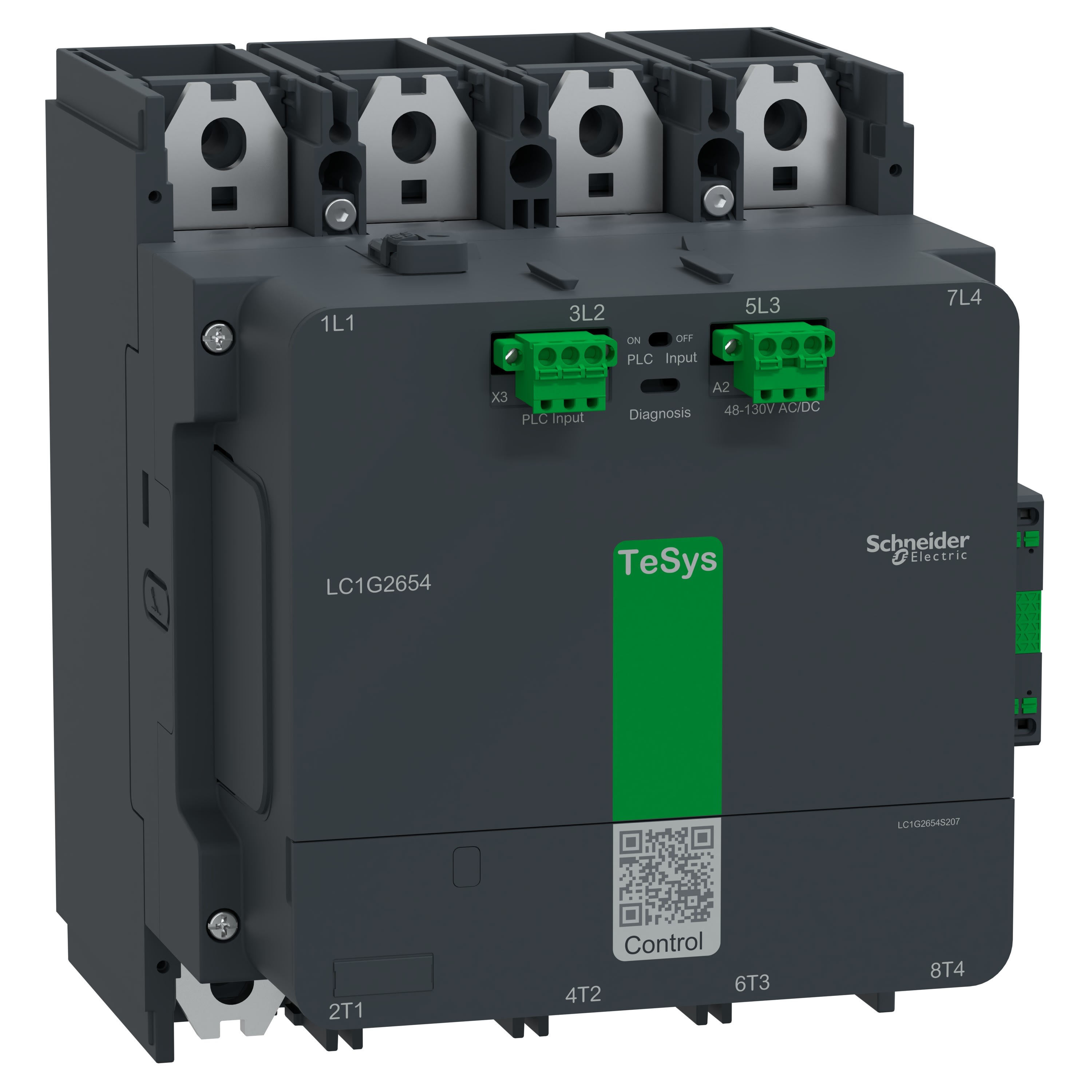 Schneider Electric - TeSys Giga, 4P(4NO), 265A, bobine AC/DC 48V?130V, application SNCF, Avanced