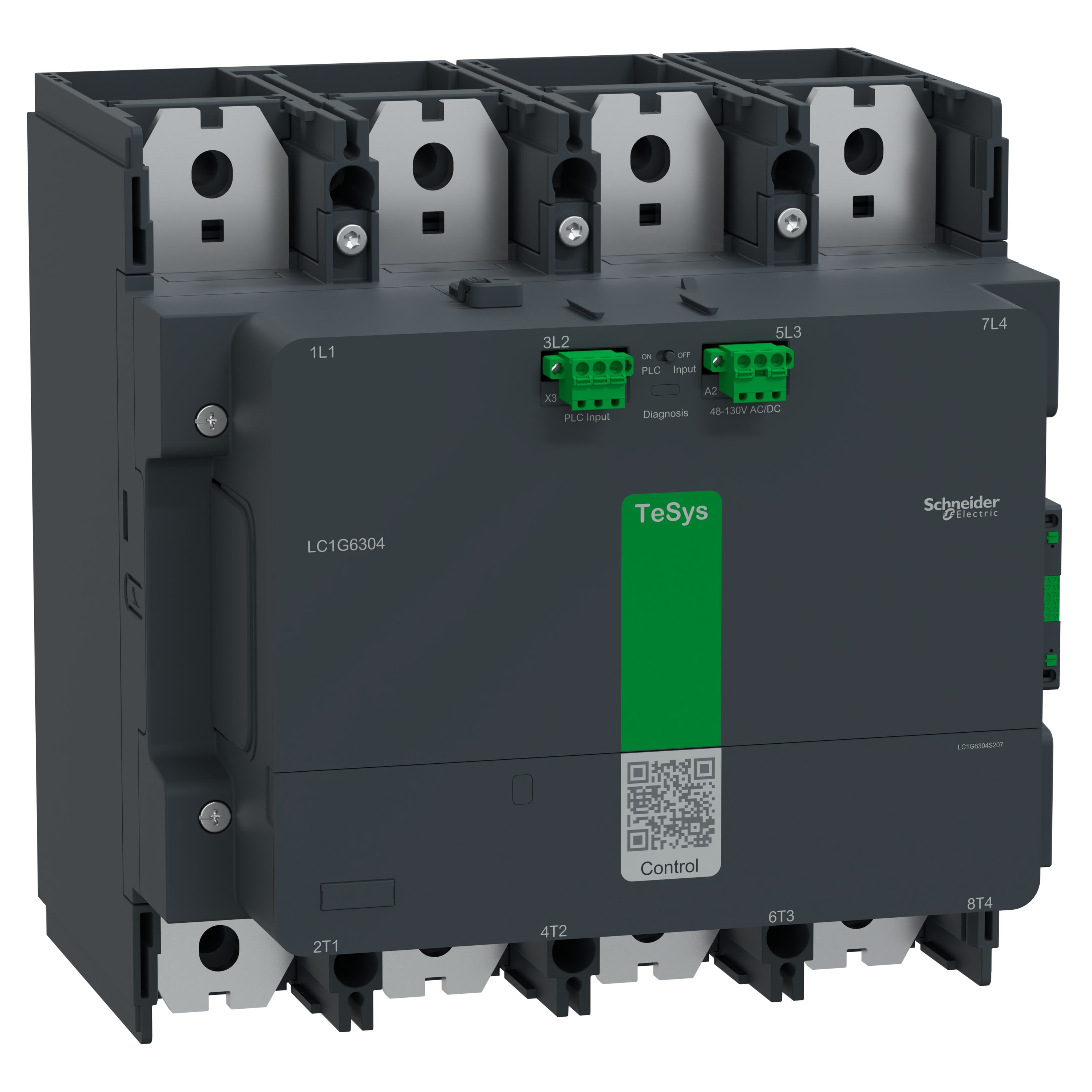Schneider Electric - TeSys Giga, 4P(4NO), 630A, bobine AC/DC 48V?130V, application SNCF, Avanced