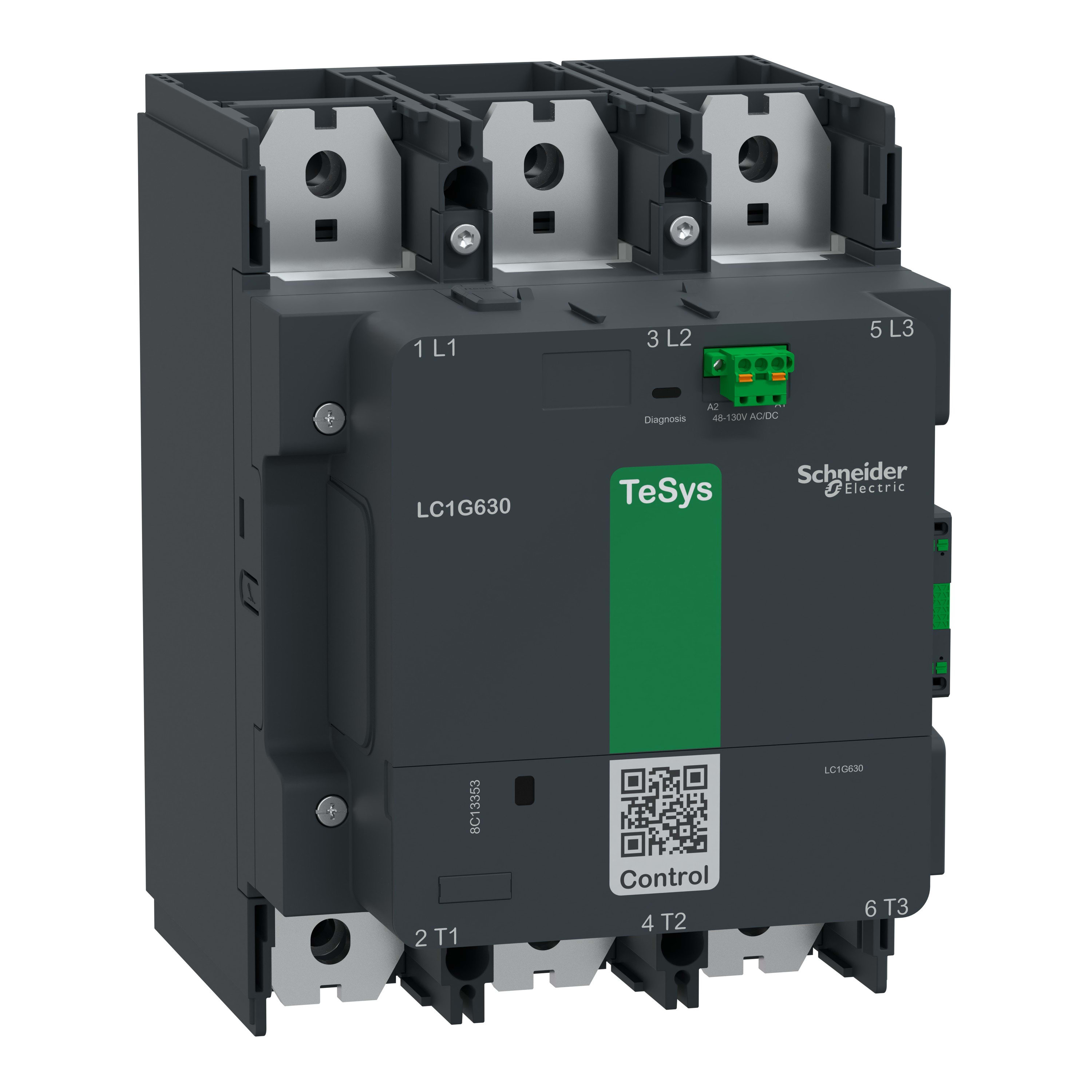 Schneider Electric - Contacteur TeSys LC1G 630A 440V 3P AC3 Standard 200-500V AC-DC bobine
