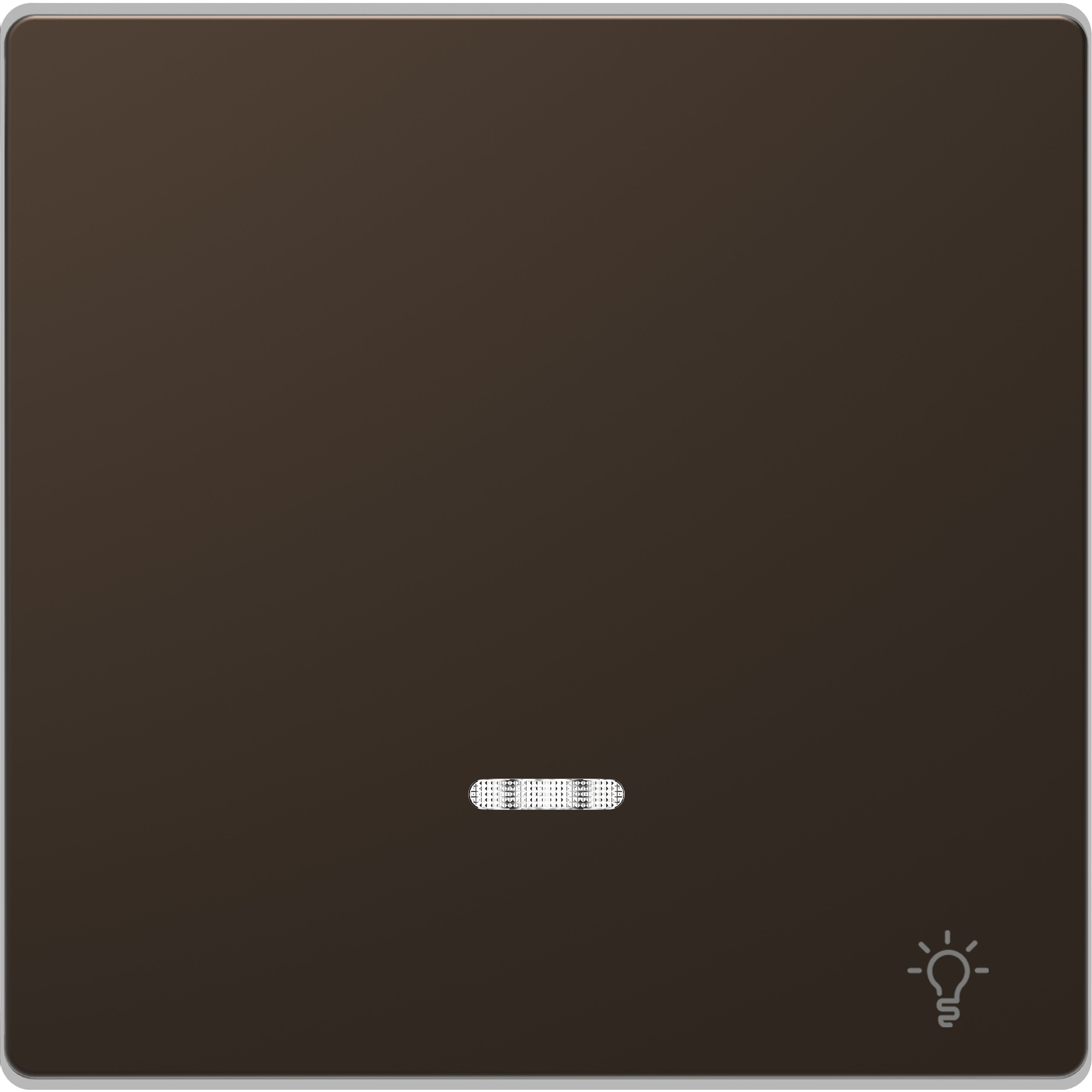 Schneider Electric - D-Life - enjoliveur pour commande simple voyant et picto lampe - métal mocca