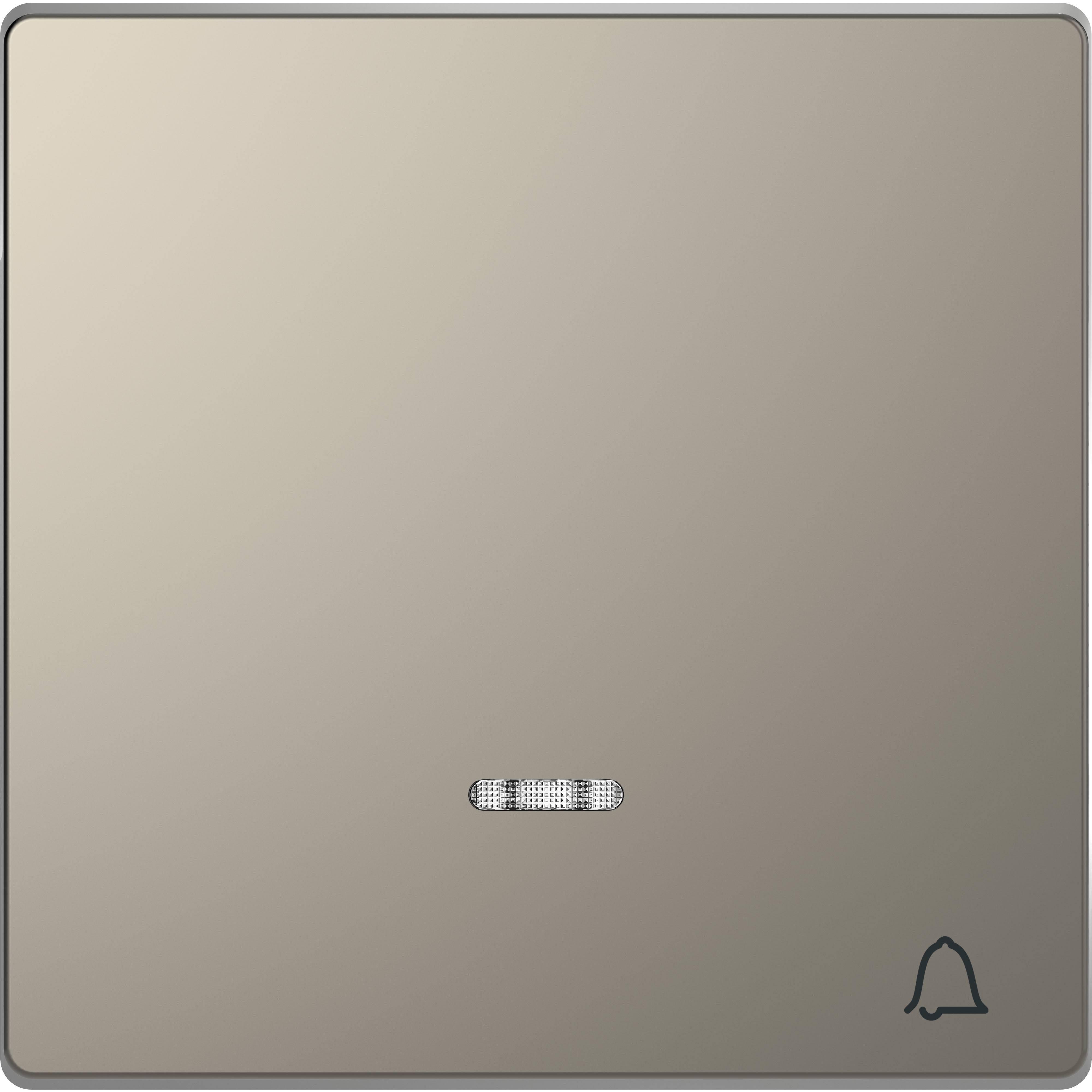 Schneider Electric - D-Life - enjoliveur pour commande simple voyant et picto carillon - métal nickel