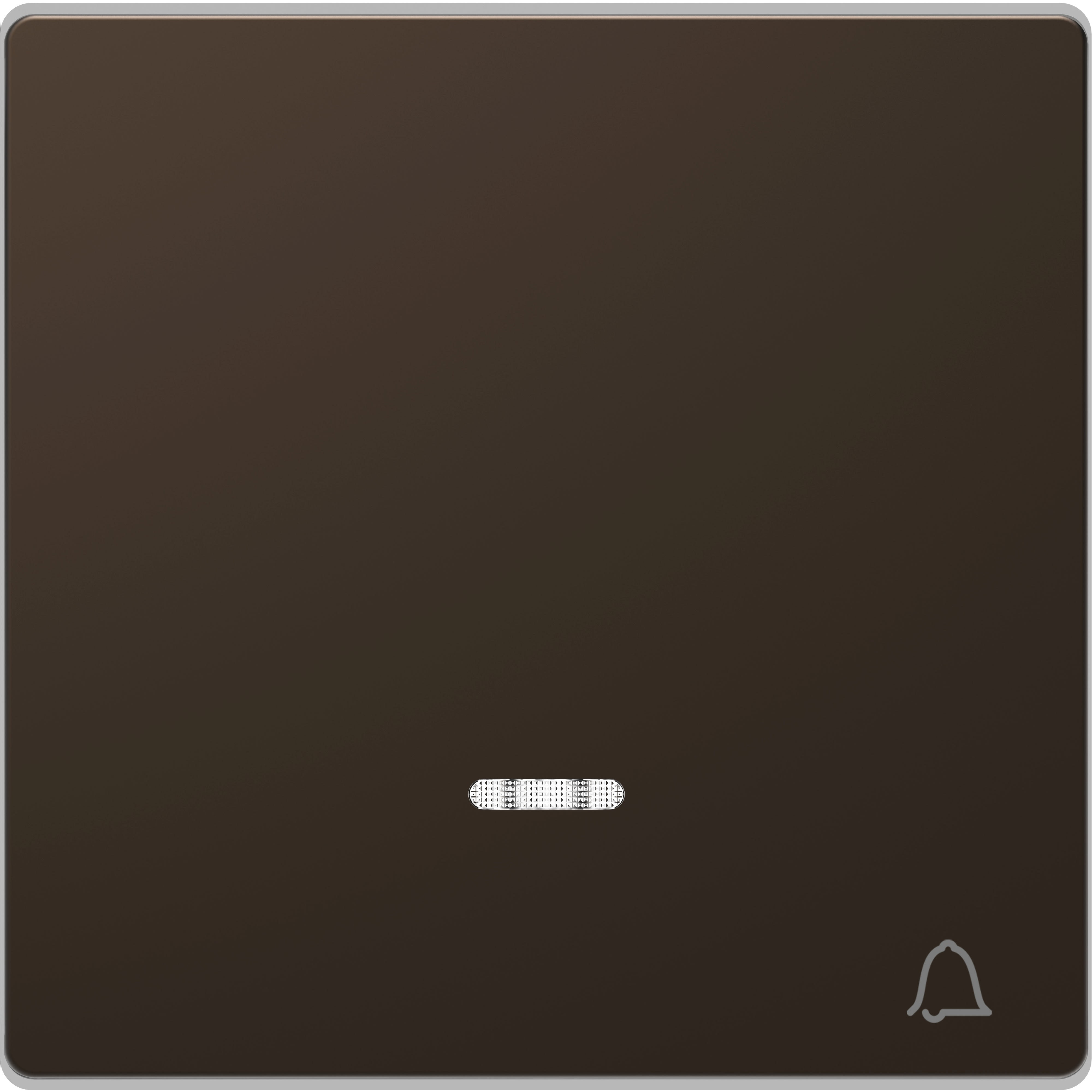 Schneider Electric - D-Life - enjoliveur pour commande simple voyant et picto carillon - métal mocca