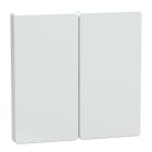 Schneider Electric - D-Life - enjoliveur pour commande double sans marquage - blanc lotus