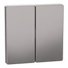 Schneider Electric - D-Life - enjoliveur pour commande double sans marquage - métal nickel