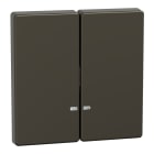 Schneider Electric - D-Life - enjoliveur pour commande double avec voyant - métal mocca