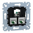 Schneider Electric - D-Life - prise double RJ45 équipée S-One Cat6 FTP/STP blindé - méca seul