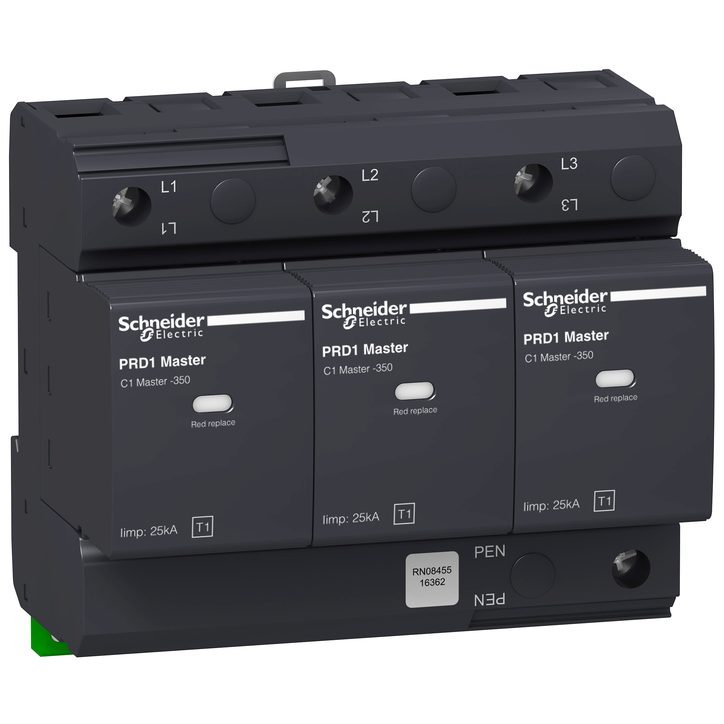 Schneider Electric - Reconditionné - Acti9 - Parafoudre PRD1 - 3P - Master Débrochable - 350V