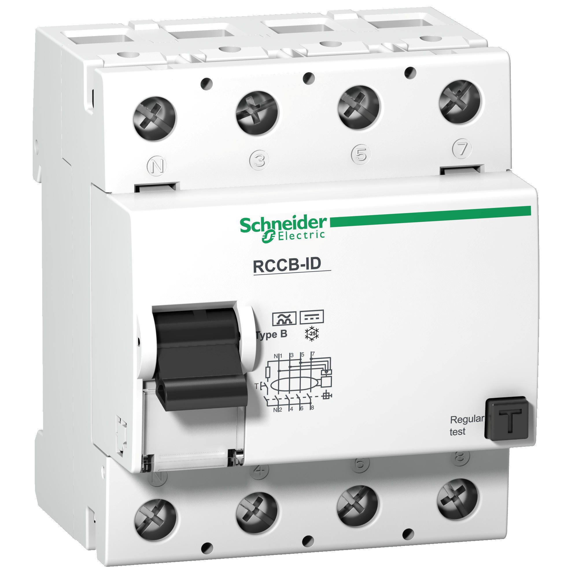 Schneider Electric - Reconditionné - Multi9 ID - interrupteur différentiel 4P 125A - classe B - 500mA
