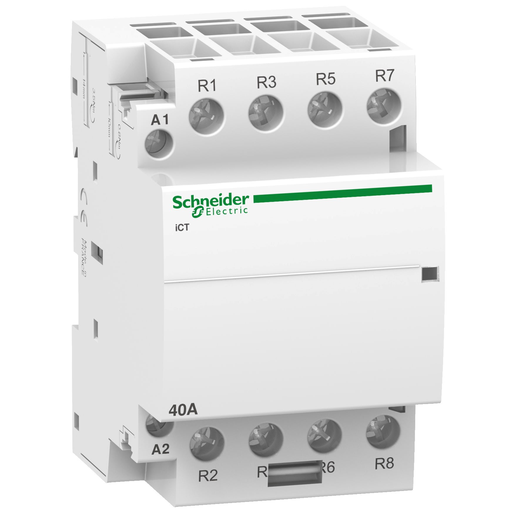 Schneider Electric - Reconditionné - Acti9 iCT Contacteur auxiliarisable 4P - 40A -4NF- 230/240V 50Hz