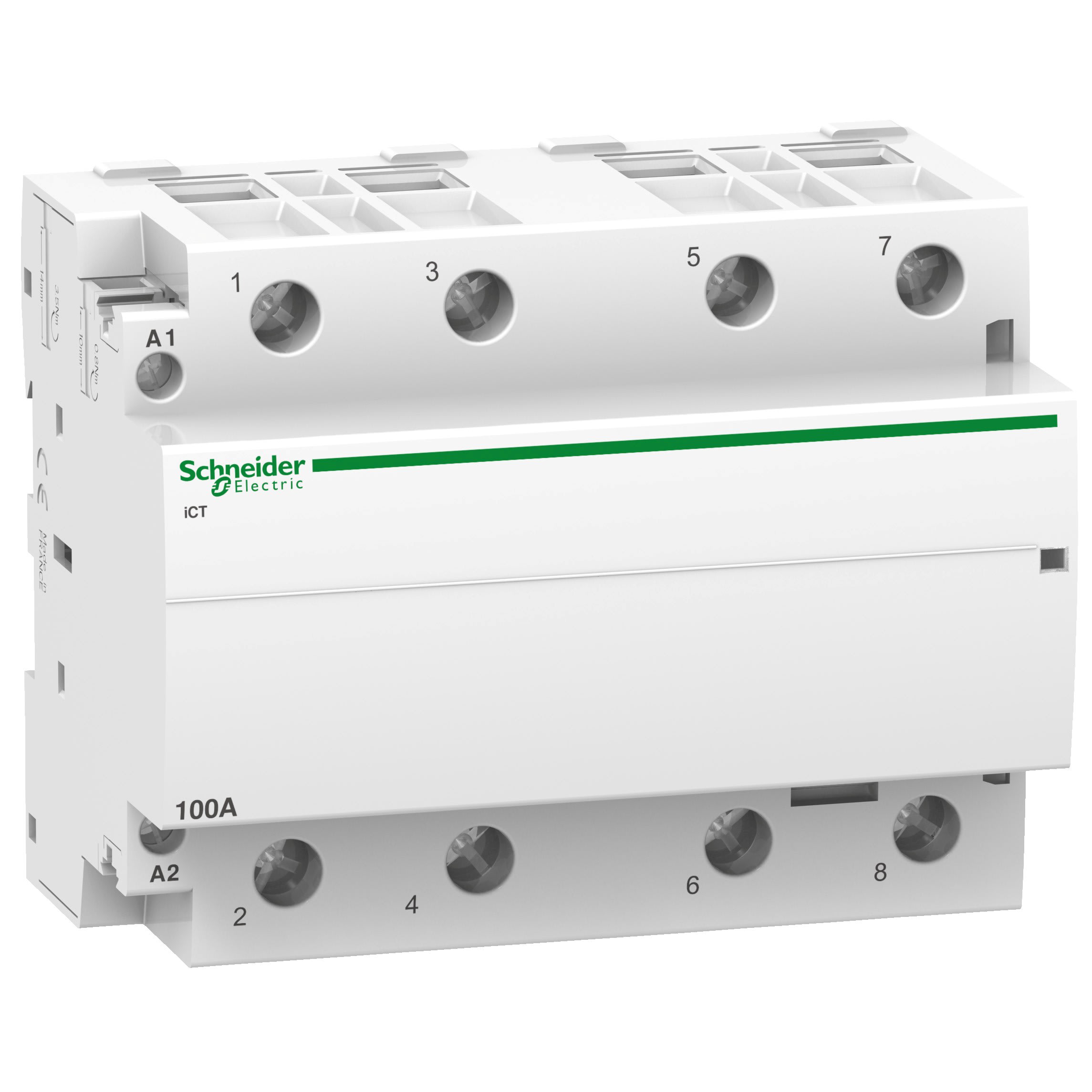 Schneider Electric - Reconditionné - Acti9 iCT Contacteur auxiliarisable 4P -100A -4NO- 220/240V 50Hz