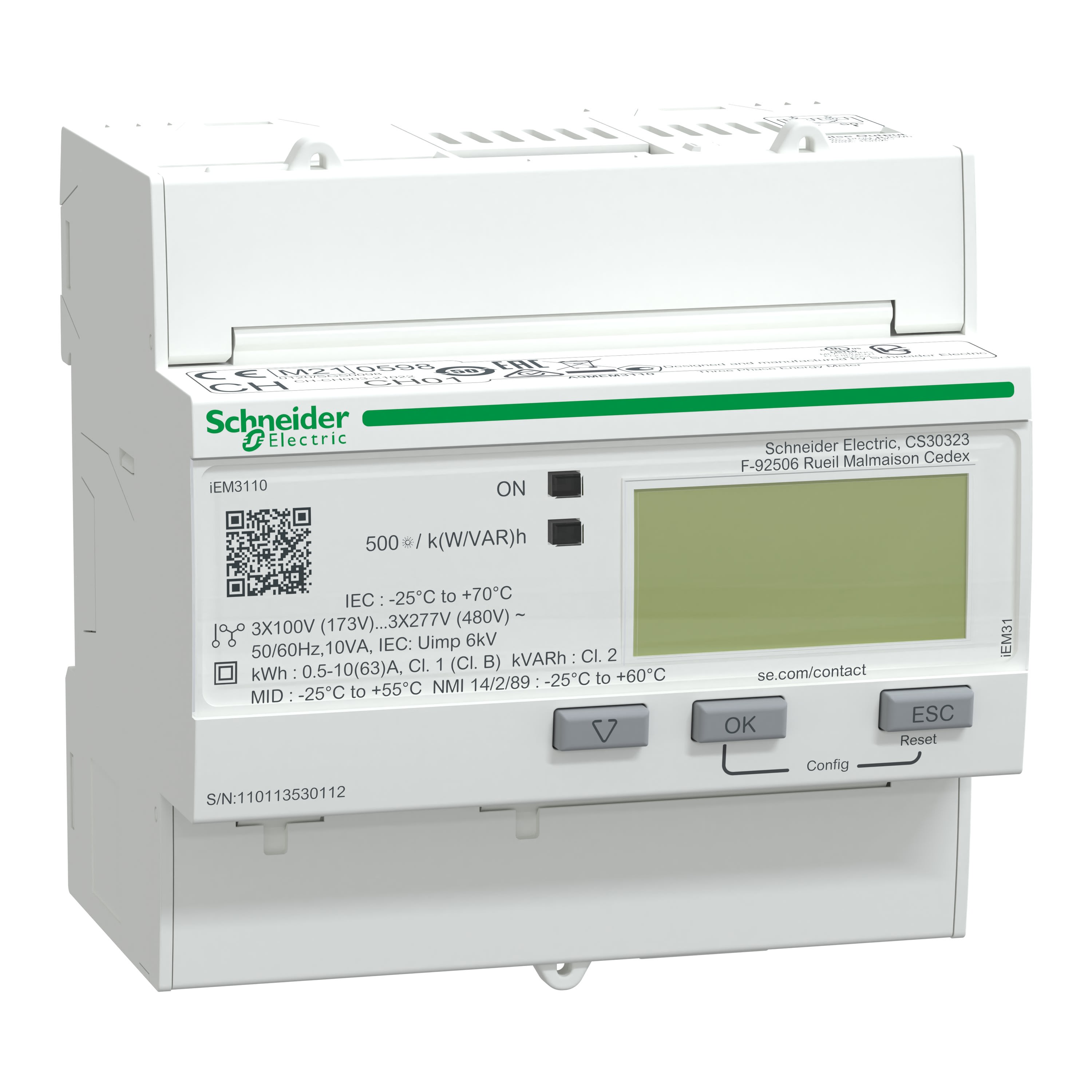 Schneider Electric - Reconditionné - Acti9 iEM - compteur d'énergie tri - 63A - impulsions - MID