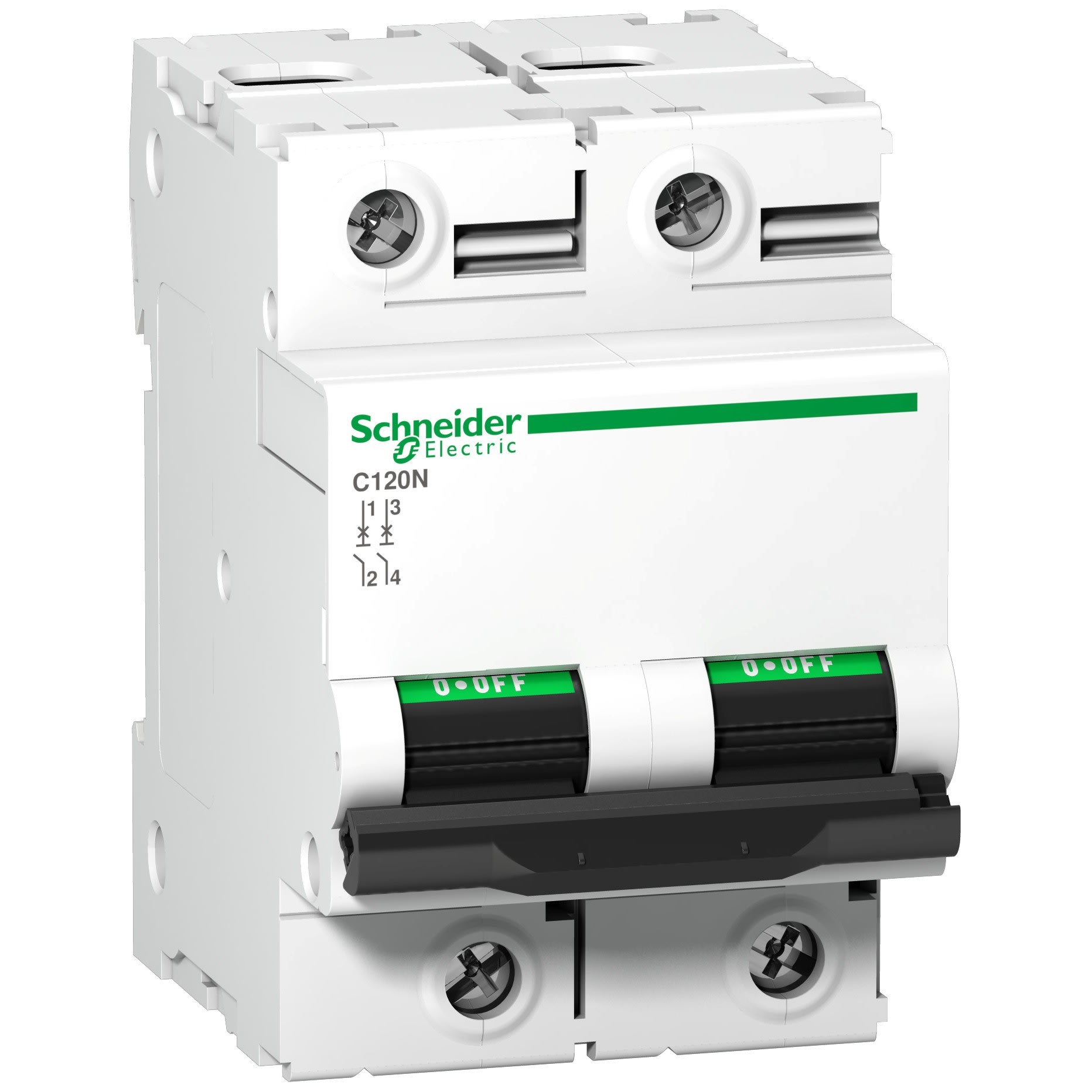Schneider Electric - Reconditionné - Acti9 C120N - Disjoncteur Modulaire 2P 100 A, courbe C, 10 kA