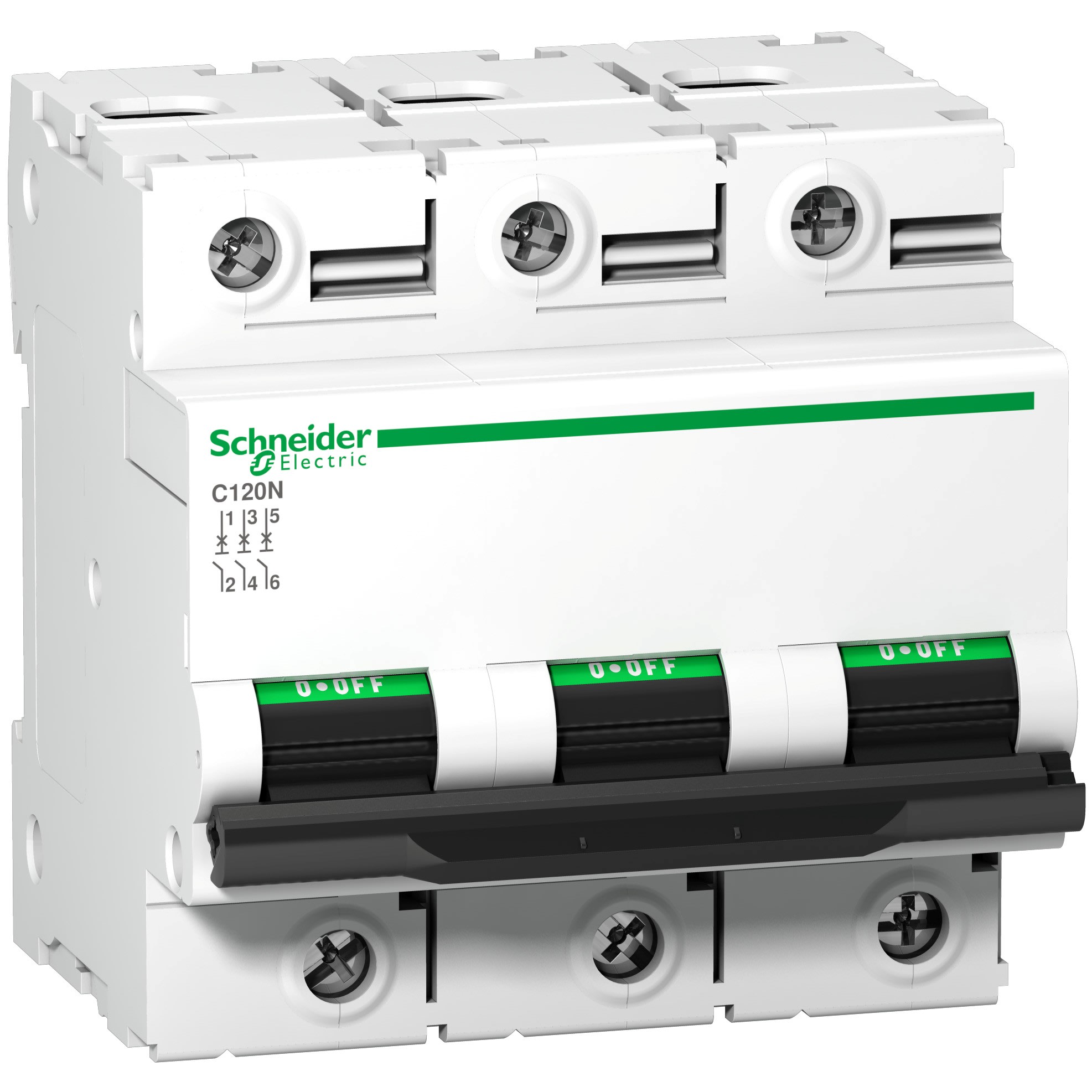 Schneider Electric - Reconditionné - Acti9 C120N - Disjoncteur Modulaire 3P 80 A, courbe C, 10 kA