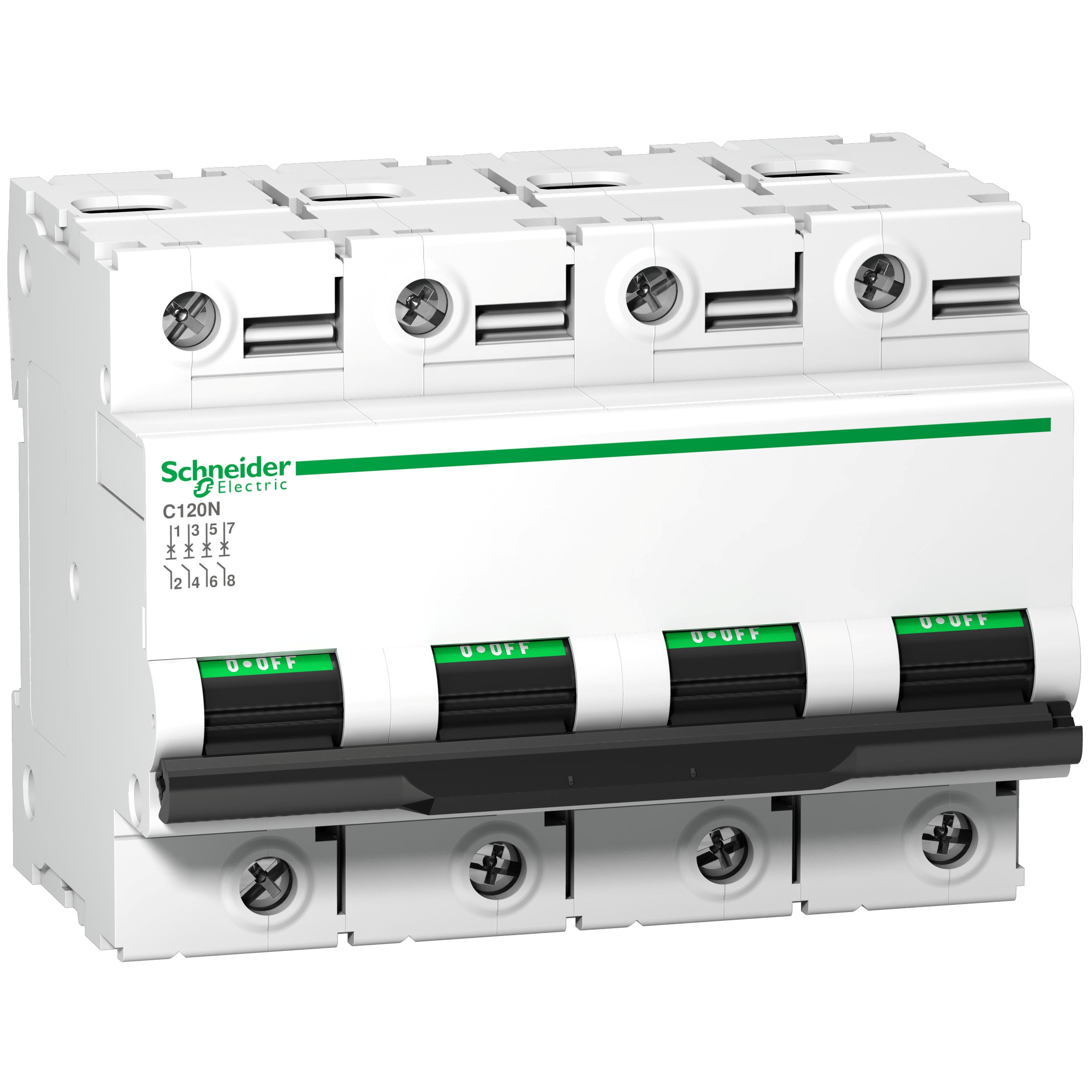 Schneider Electric - Reconditionné - Acti9 C120N - Disjoncteur Modulaire 4P 100 A, courbe D, 10 kA