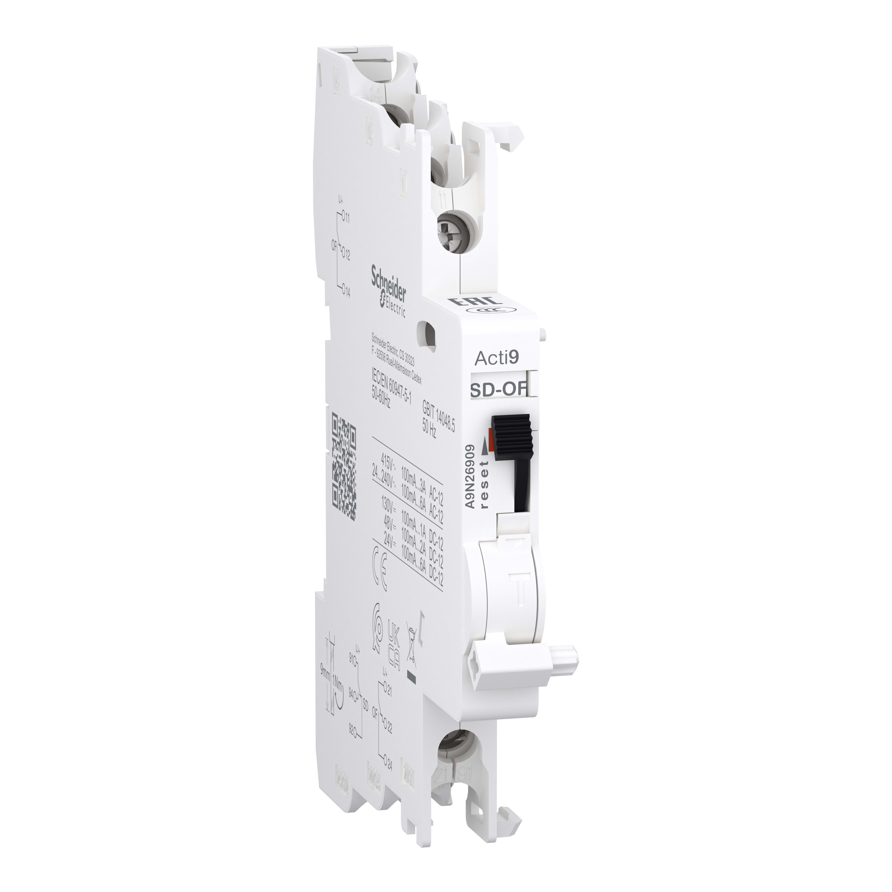 Schneider Electric - Reconditionné - C60 C120 OF/SD+OF 2OC 100mA to 6A, AC-DC