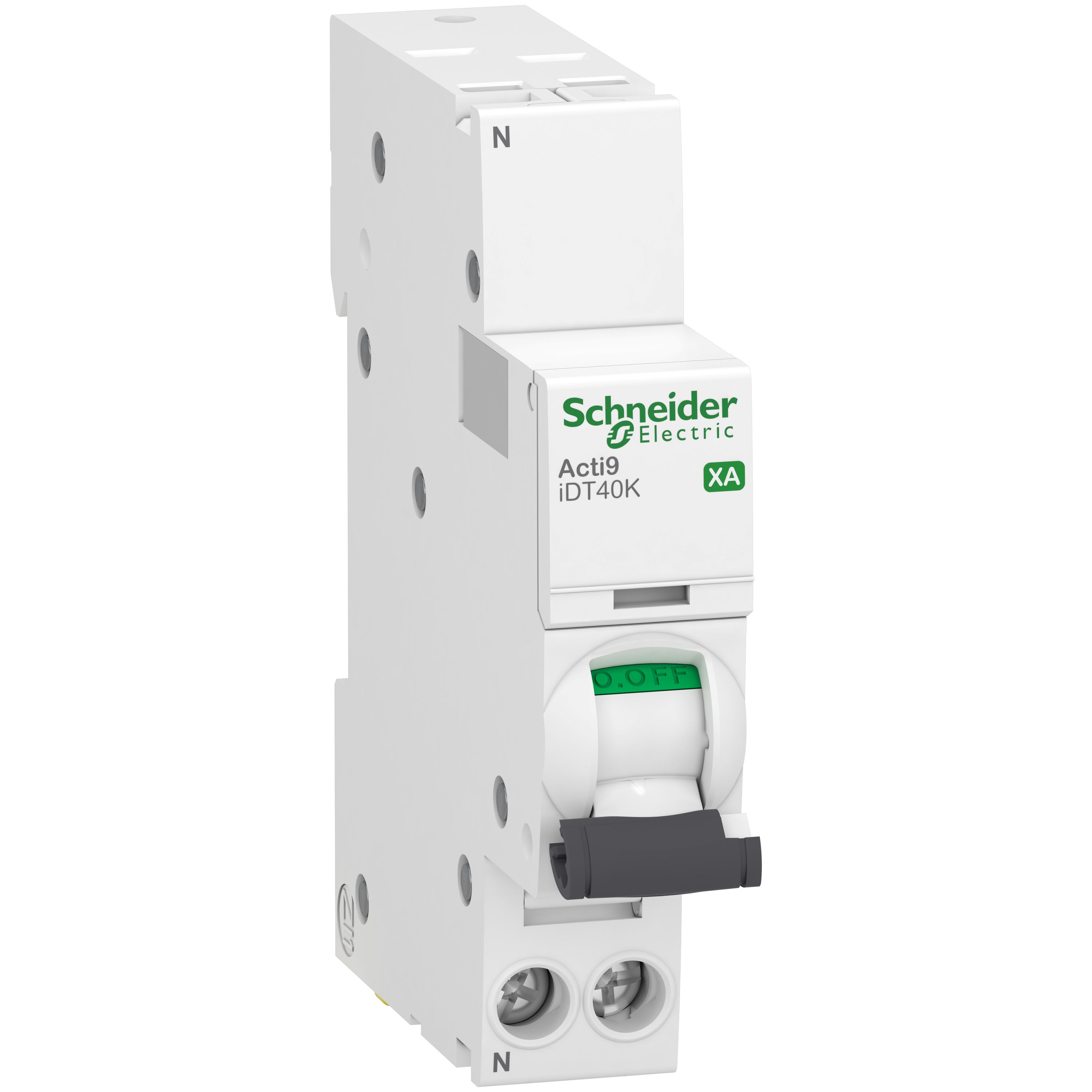 Schneider Electric - Reconditionné - Acti9 iDT40K XA - Disj Modul auto/vis - 1P+N 10A - Cbe C - 4,5kA