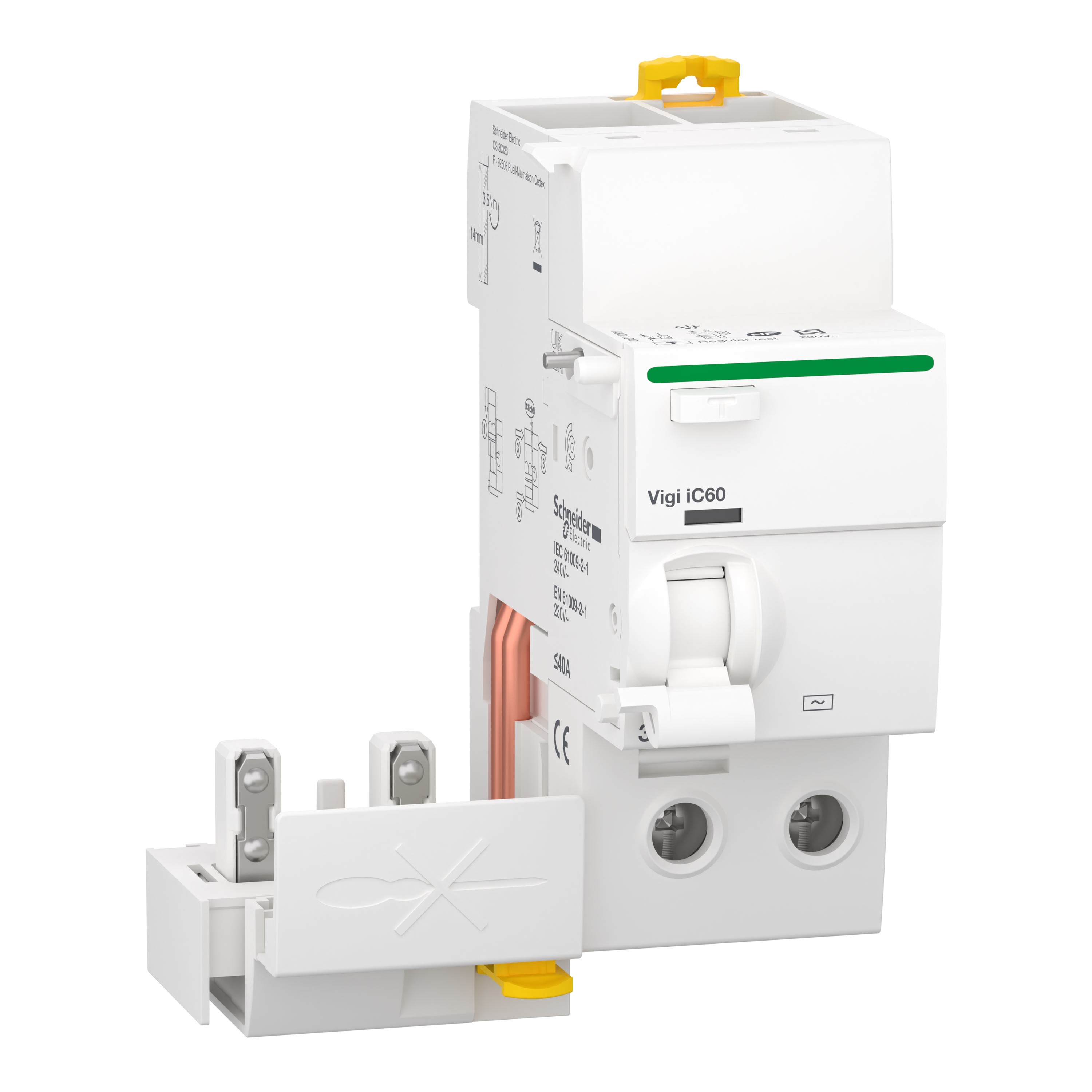 Schneider Electric - Reconditionné - Acti9 Vigi iC60 - Bloc diff 230Vca (Ph/N) - 2P - 40A - 30mA - AC