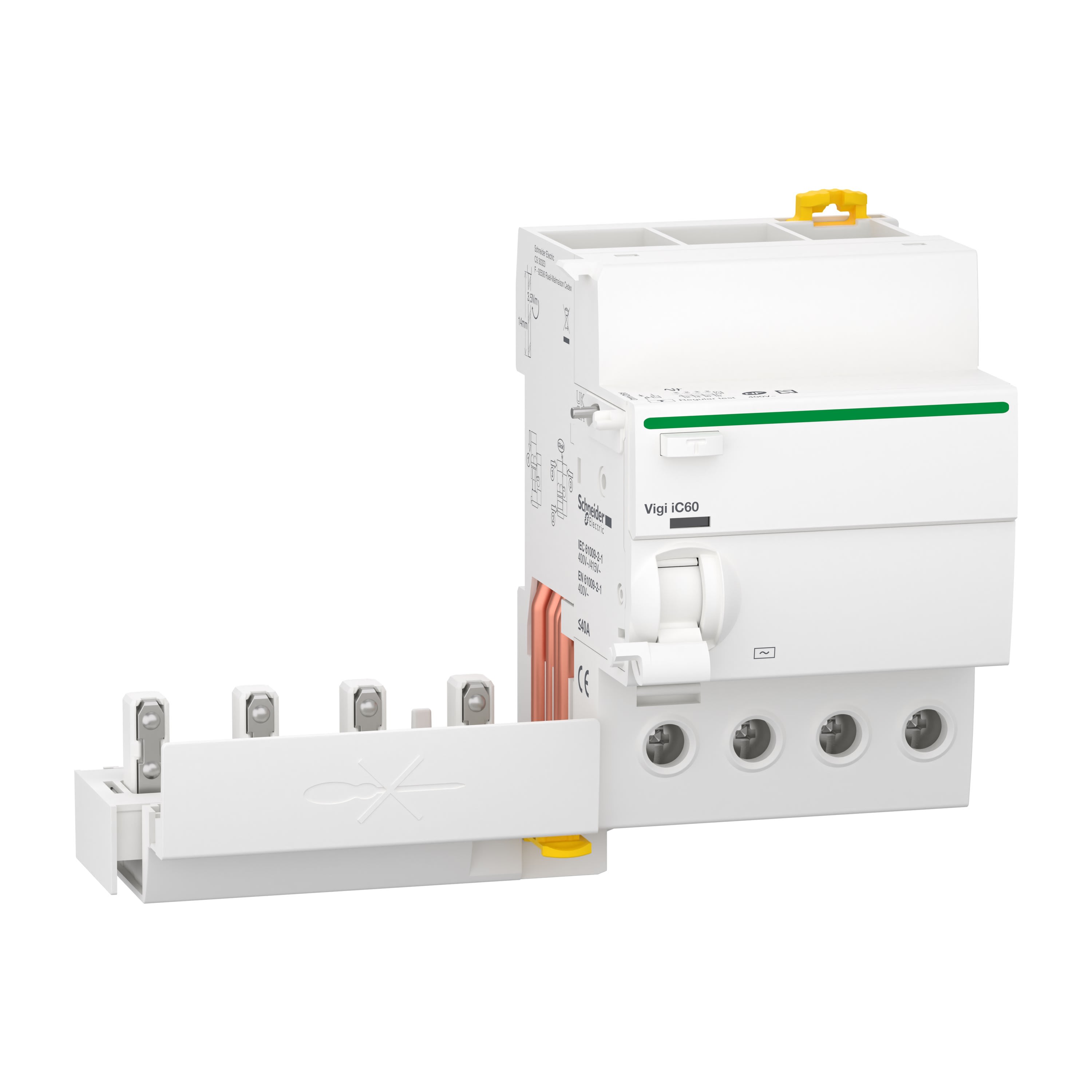 Schneider Electric - Reconditionné - Acti9 Vigi iC60 - Bloc diff - 4P 40A 300mA -230Vca à 400Vca - AC