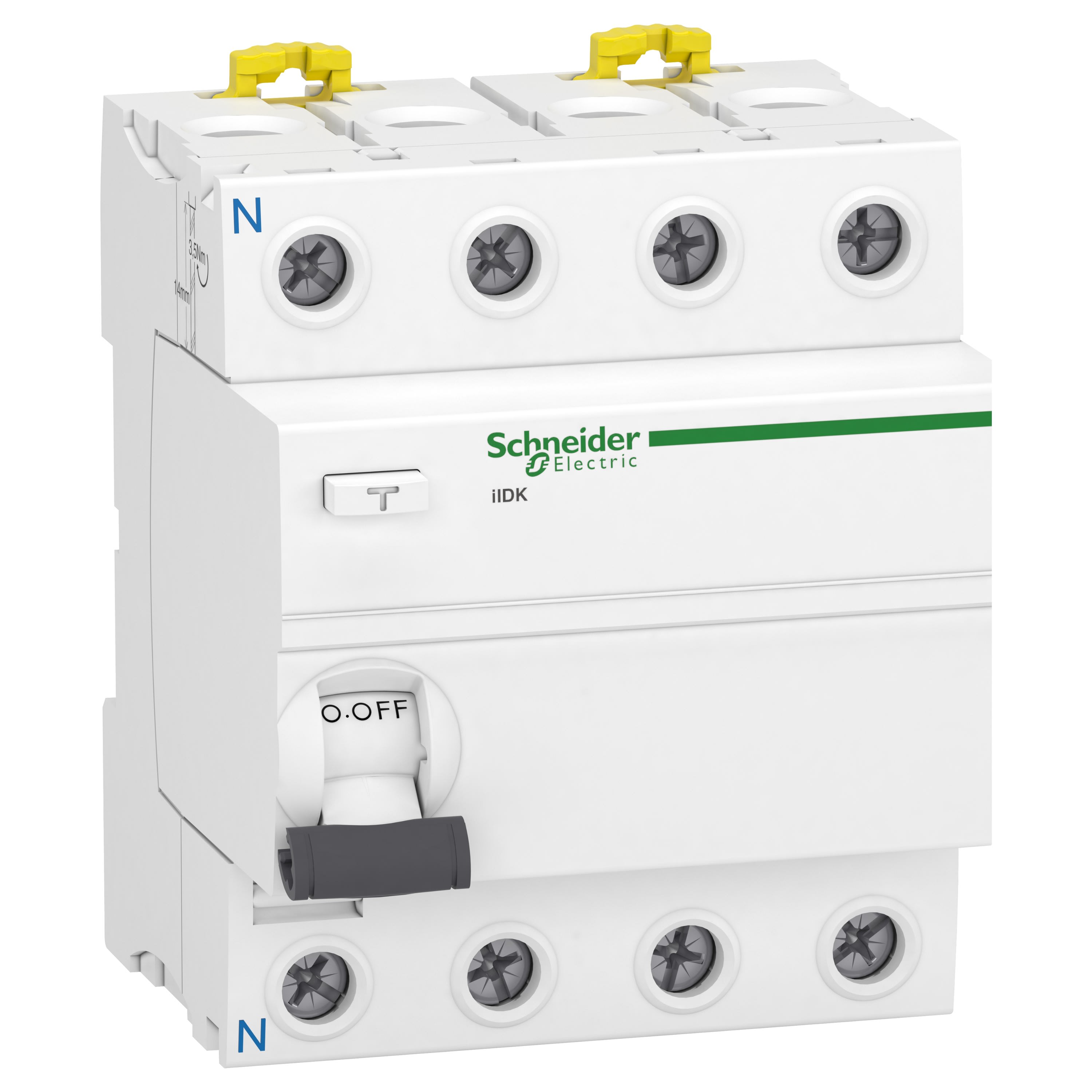 Schneider Electric - Reconditionné - Acti9 iIDK - Interrupteur diff -4P- 40A - 500A/4,5kA - 30mA - AC