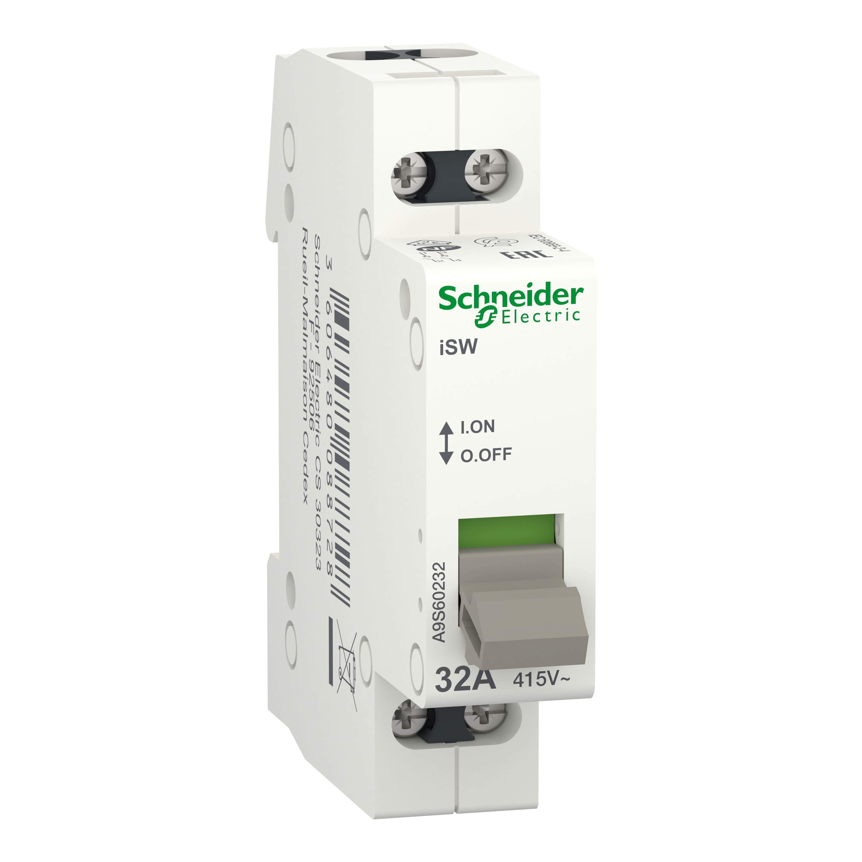 Schneider Electric - Reconditionné - Acti9, iSW interrupteur de commande 2P 32A 415VCA