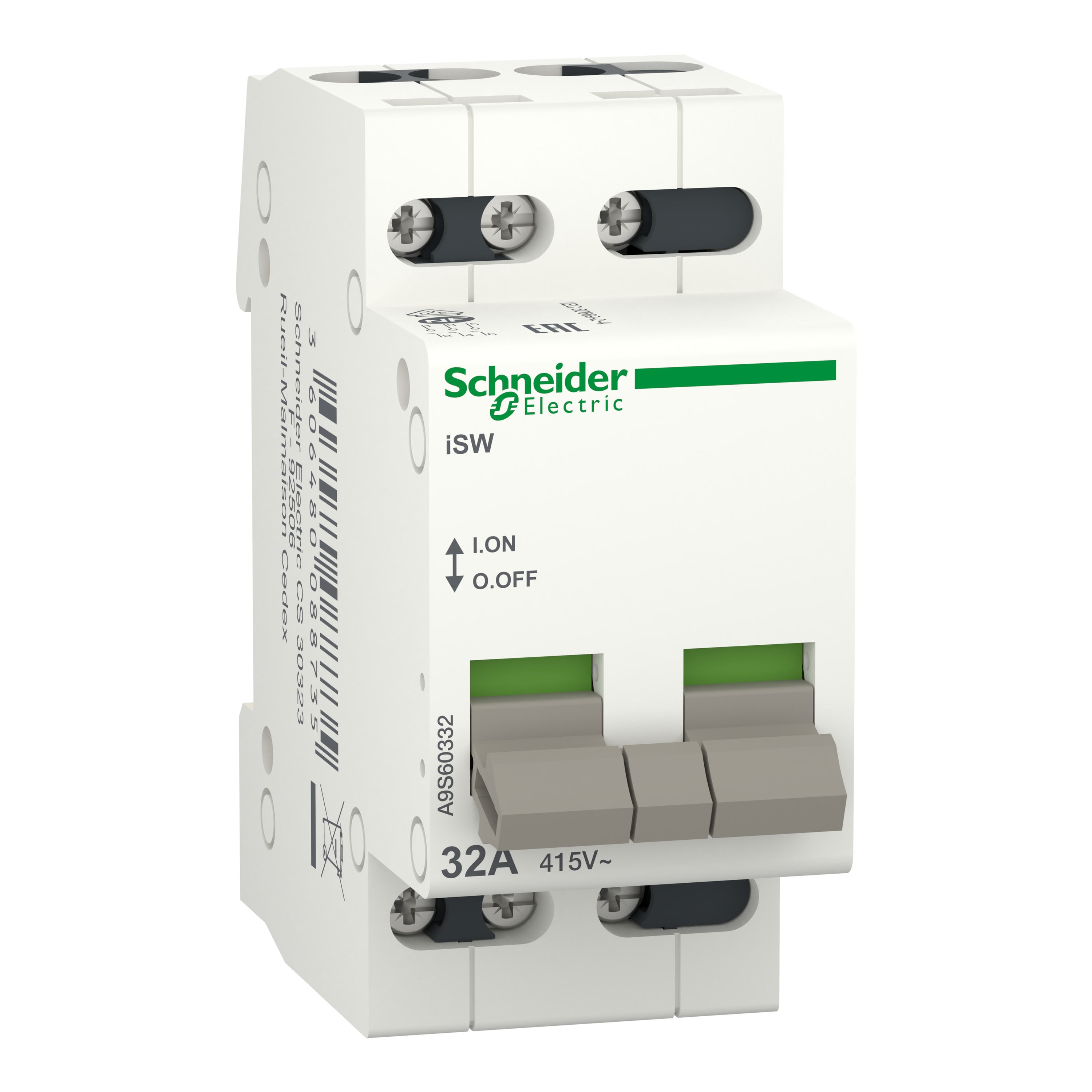 Schneider Electric - Reconditionné - Acti9, iSW interrupteur de commande 3P 32A 415VCA