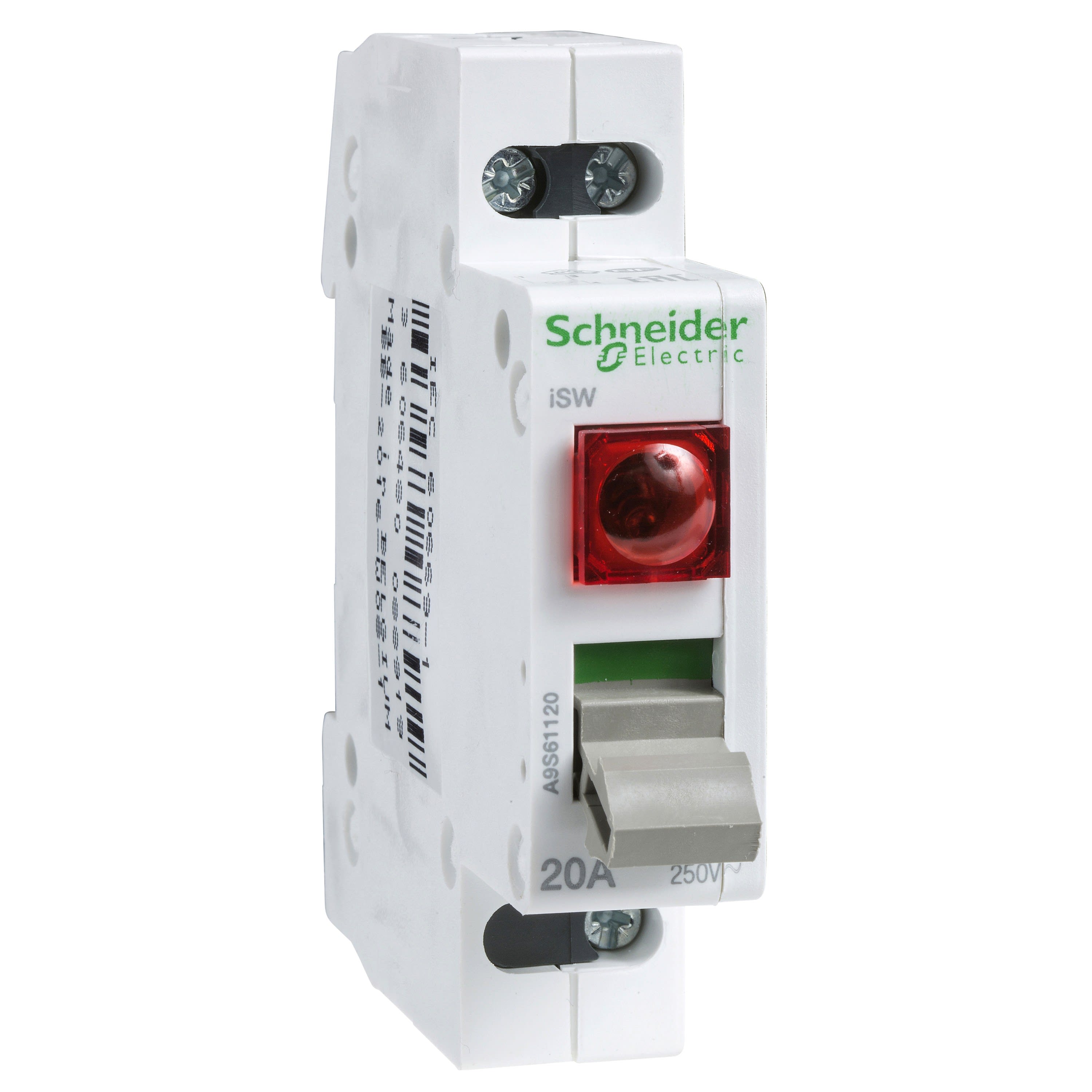 Schneider Electric - Reconditionné - Acti9 iSW interrupteur de commande à voyant lumineux 230V 2P 20A