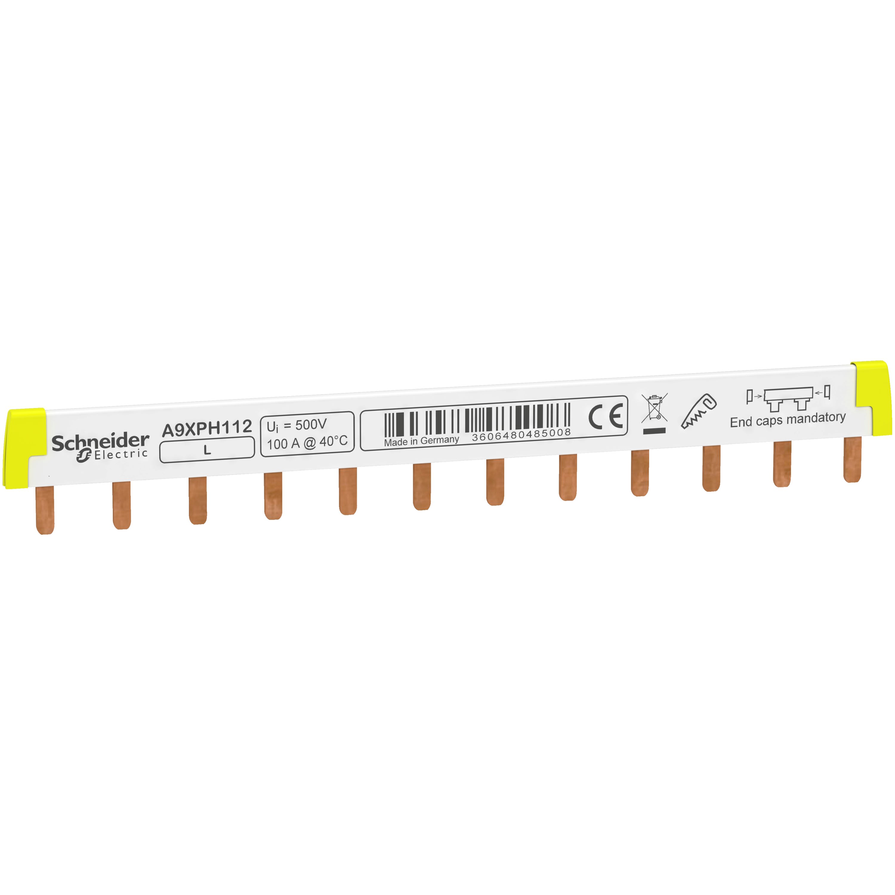 Schneider Electric - Reconditionné - Acti9 iC60 - peigne à dents - 1P - 100A - 12 modules de 18mm