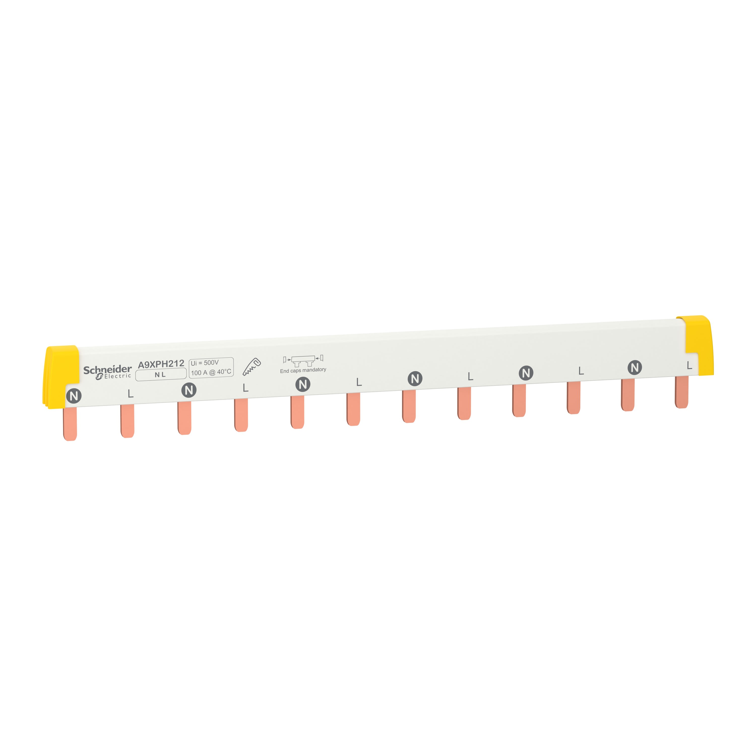 Schneider Electric - Reconditionné - Acti9 iC60 - peigne à dents - 2P - 100A - 12 modules de 18mm