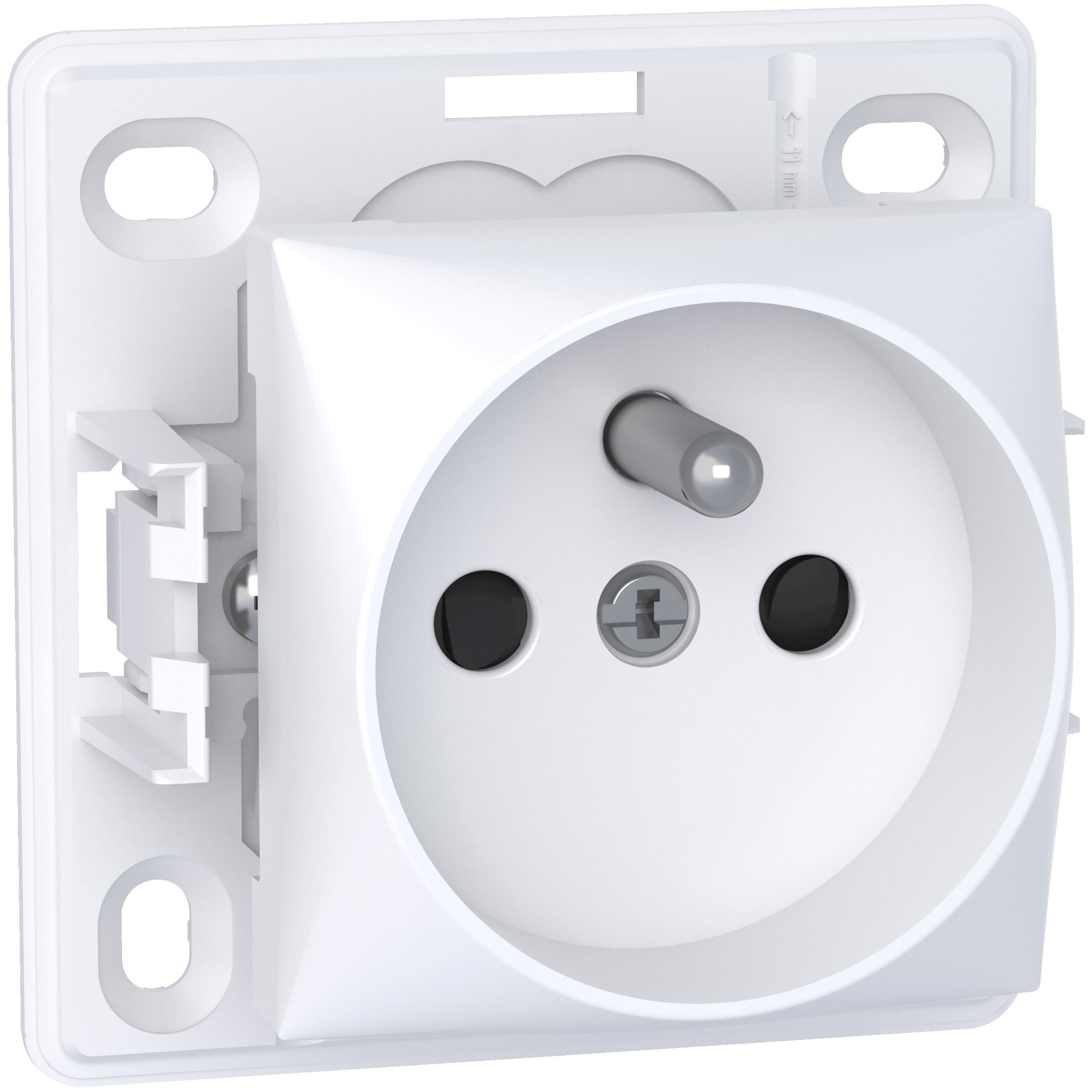 Schneider Electric - Reconditionné - Alréa - prise de courant 2P+T - connexion à vis - blanc polaire