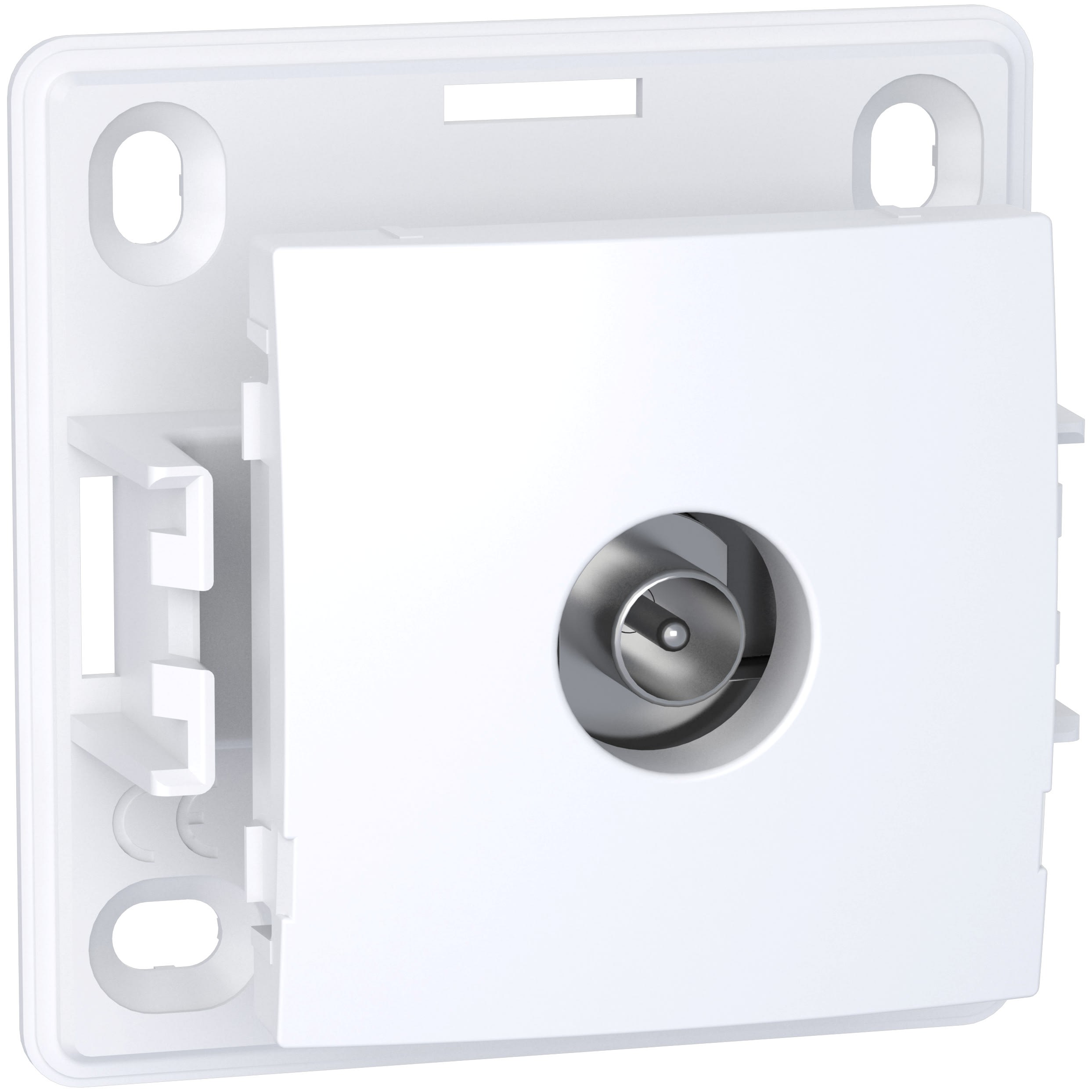 Schneider Electric - Reconditionné - Alréa, Prise TV simple mâle blindée, 1 sortie, blanc polaire