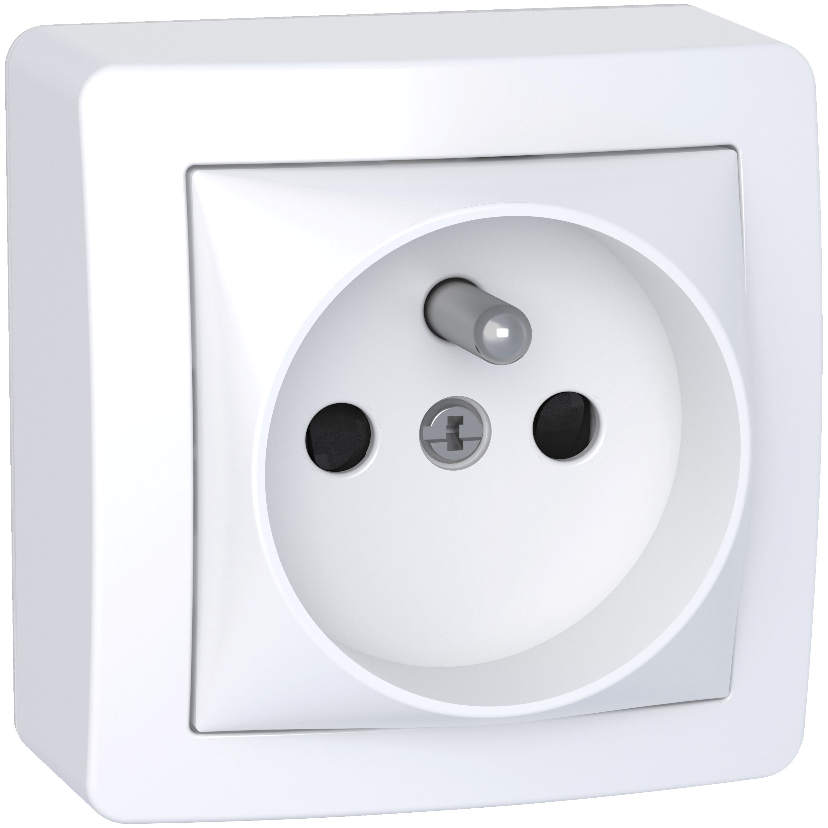 Schneider Electric - Reconditionné - Alréa - prise de courant 2P+ T connexion rapide - cadre saillie
