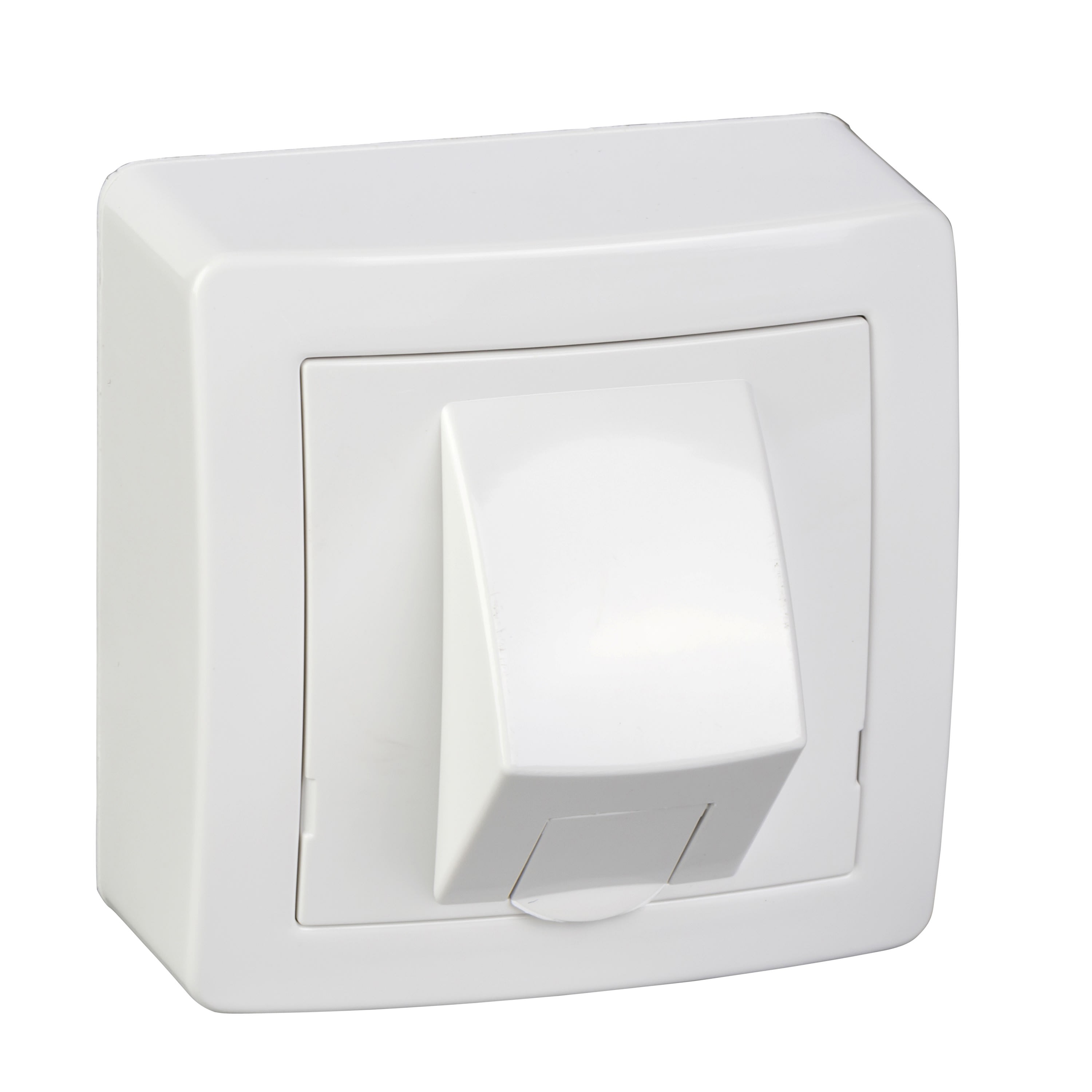 Schneider Electric - Reconditionné -Alréa RJ45 simple catégorie 6UTP avec cadre saillie blanc polaire