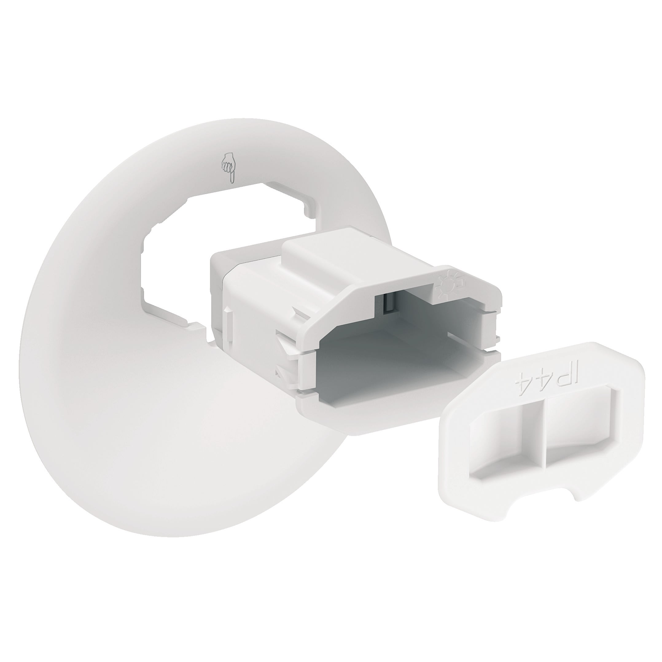 Schneider Electric - Reconditionné - Multifix Modulo DCL-couvercle non affleurant+connecteur applique