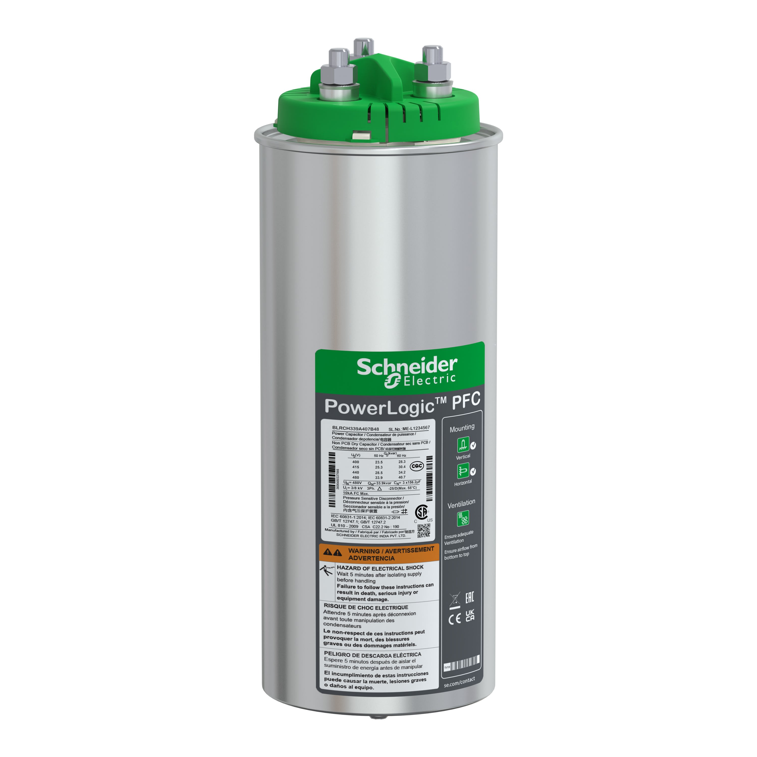 Schneider Electric - Reconditionné - VarPlusCAN condensateur HDY 33.9kvar 480V