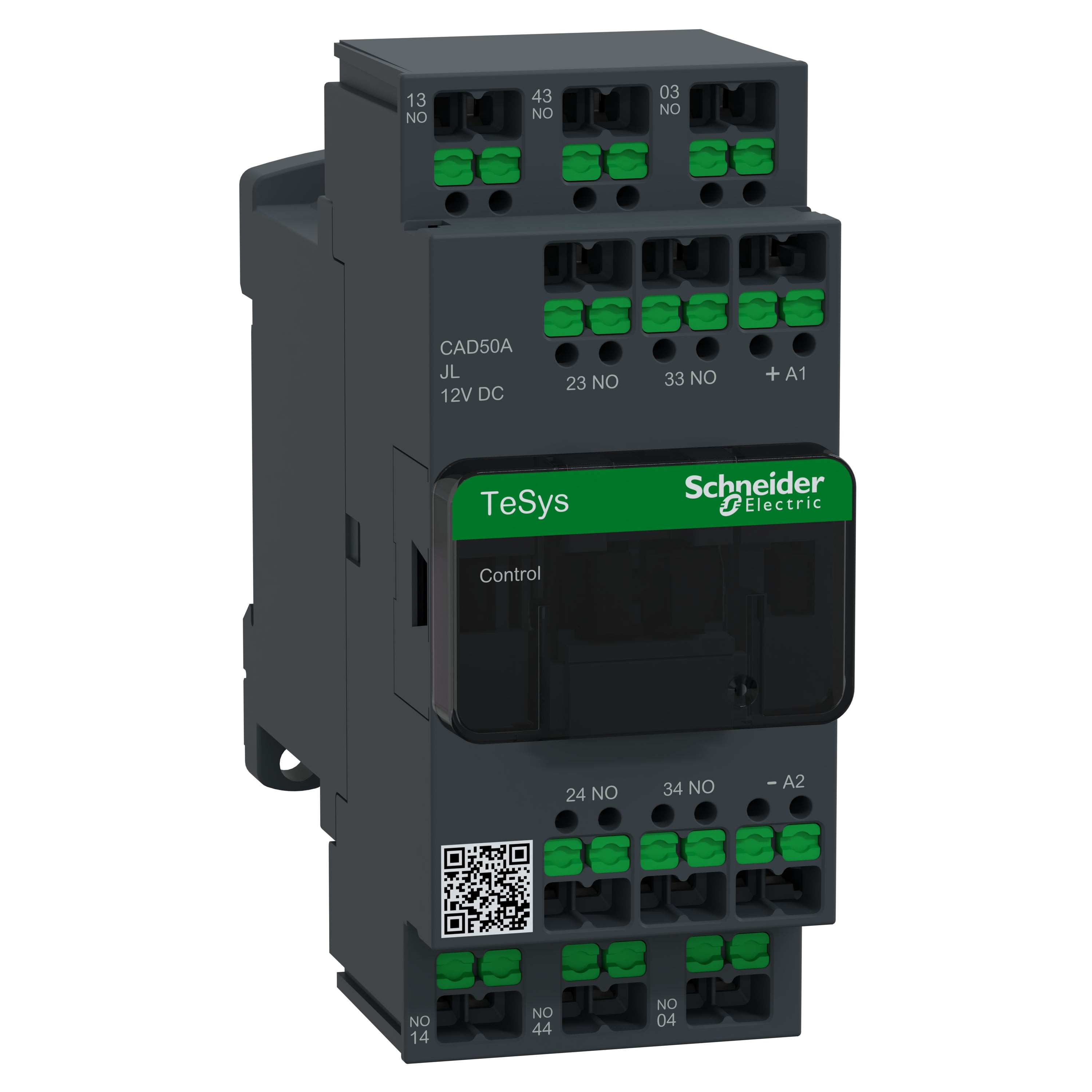 Schneider Electric - Snap In -  TeSys CAD50 - contacteur - 5F+0O - instantané - 10A - 12Vcc- B Conso