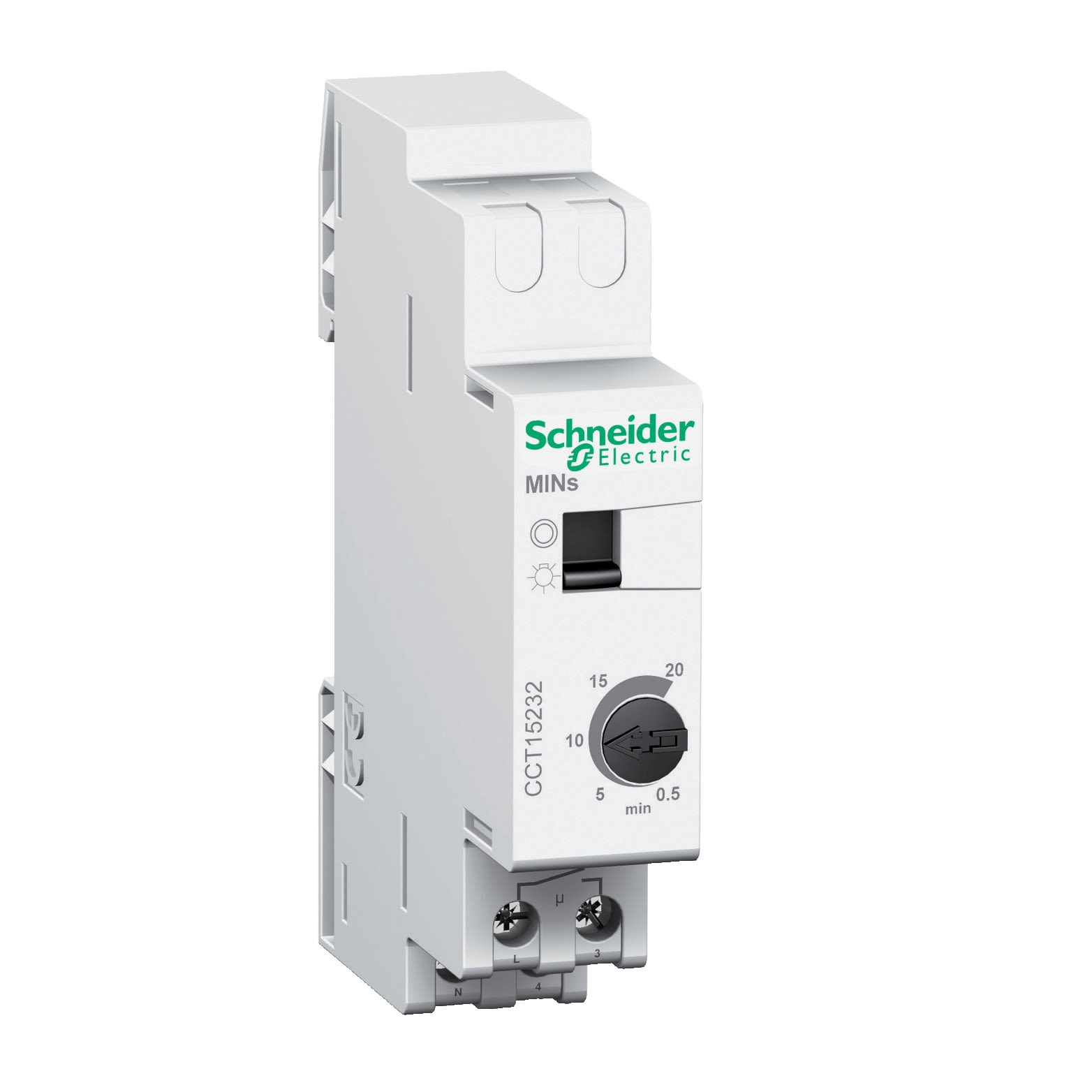 Schneider Electric - Reconditionné - Acti9 MINs- minuterie 30s..20mn contact 16A/230Vca marche forcée